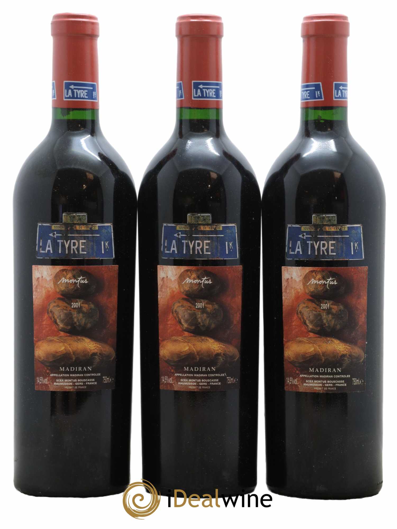 Madiran Château Montus-La Tyre Alain Brumont 2001 - Lot de 6 bouteilles - 1