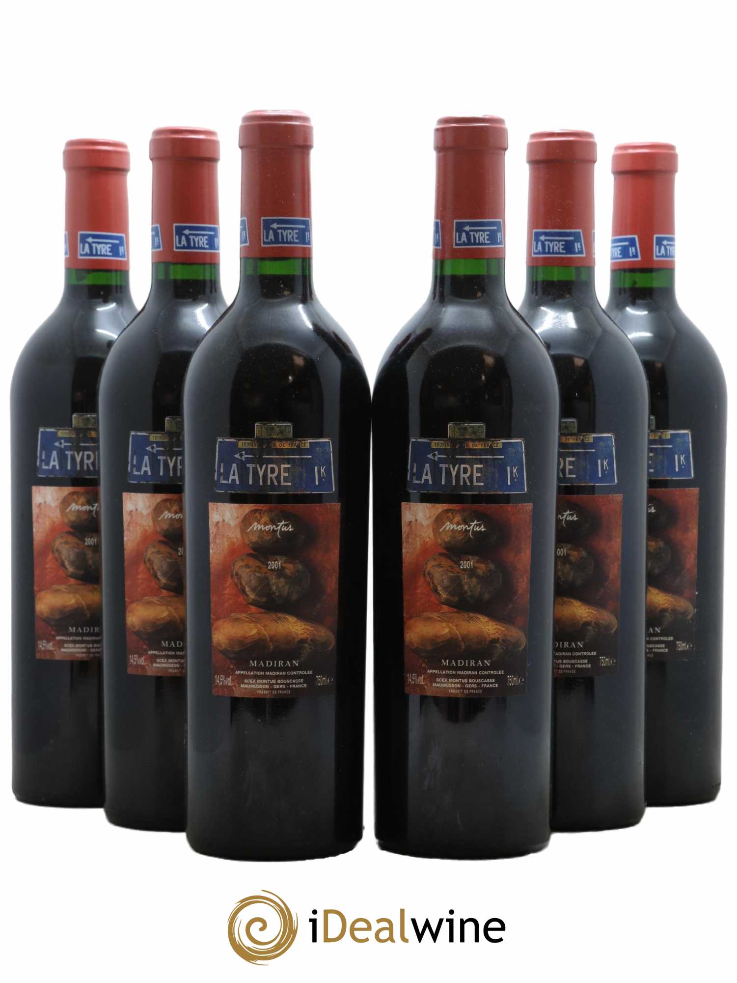 Madiran Château Montus-La Tyre Alain Brumont 2001 - Lot de 6 bouteilles - 0