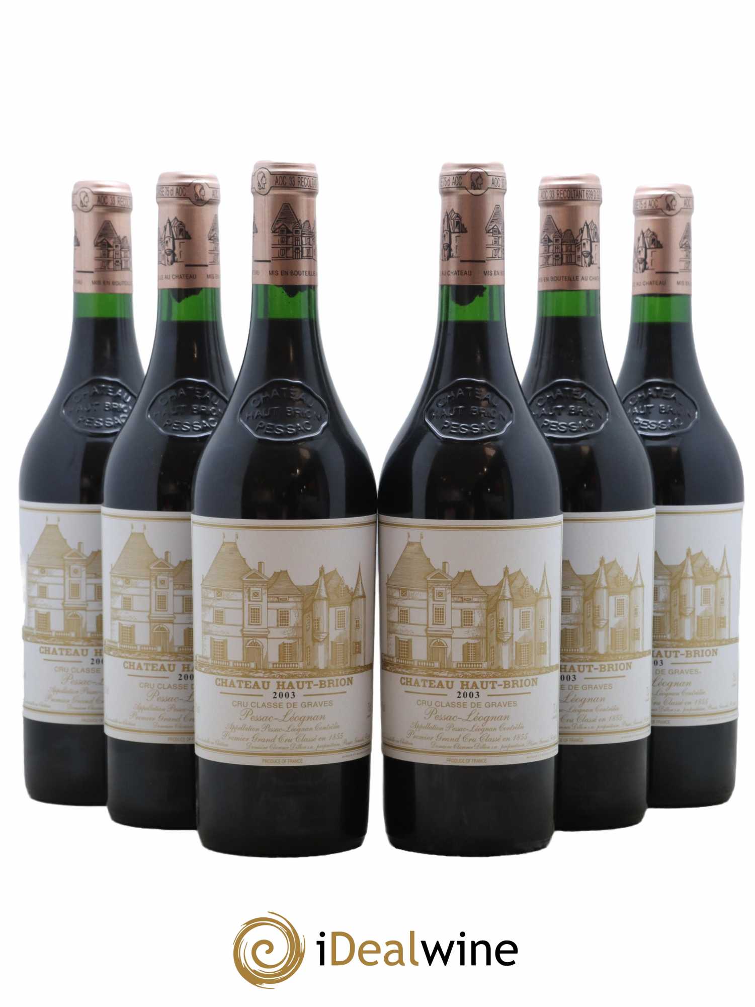Château Haut Brion 1er Grand Cru Classé 2003 - Lot de 6 bouteilles - 0