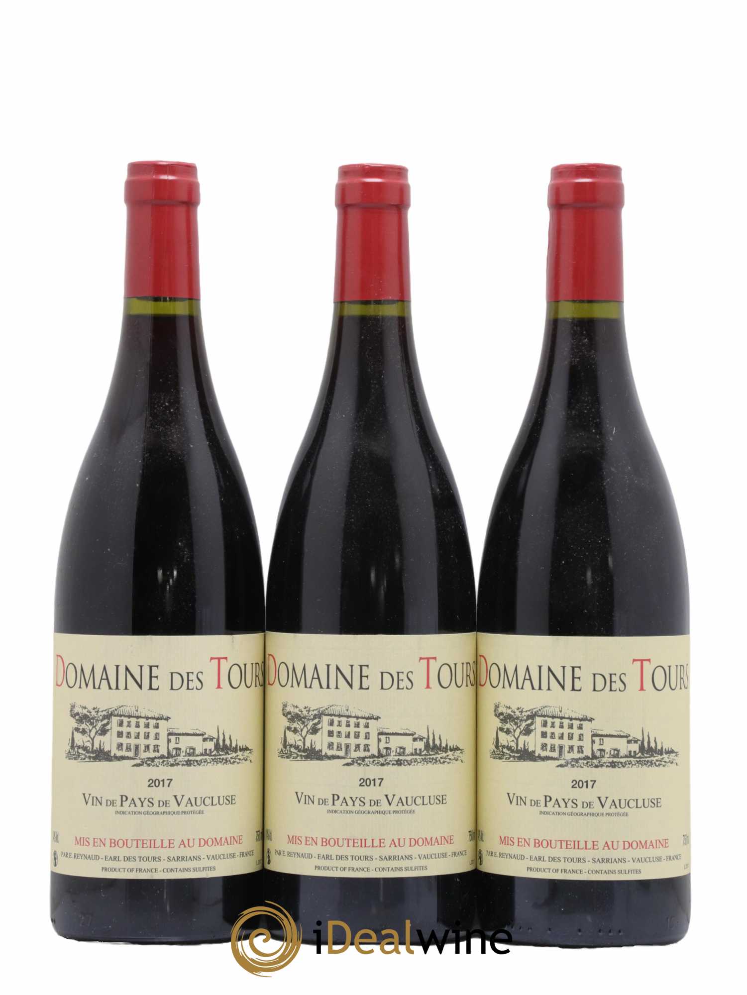 Vaucluse (Vin de Pays de Vaucluse) Domaine des Tours Emmanuel Reynaud 2017 - Lot de 3 bouteilles - 0