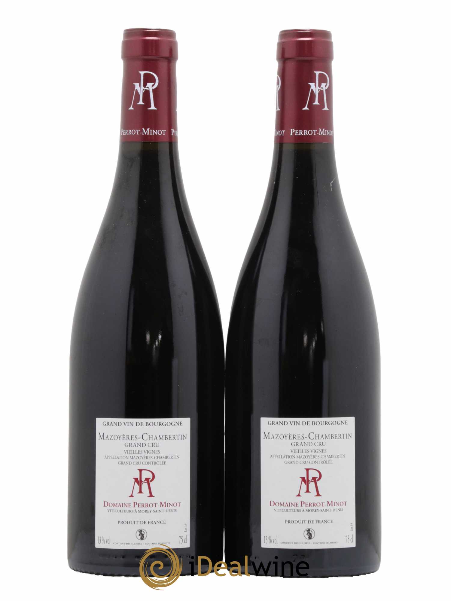 Mazoyères-Chambertin Grand Cru Vieilles Vignes Perrot-Minot 2018 - Lot de 2 bouteilles - 1