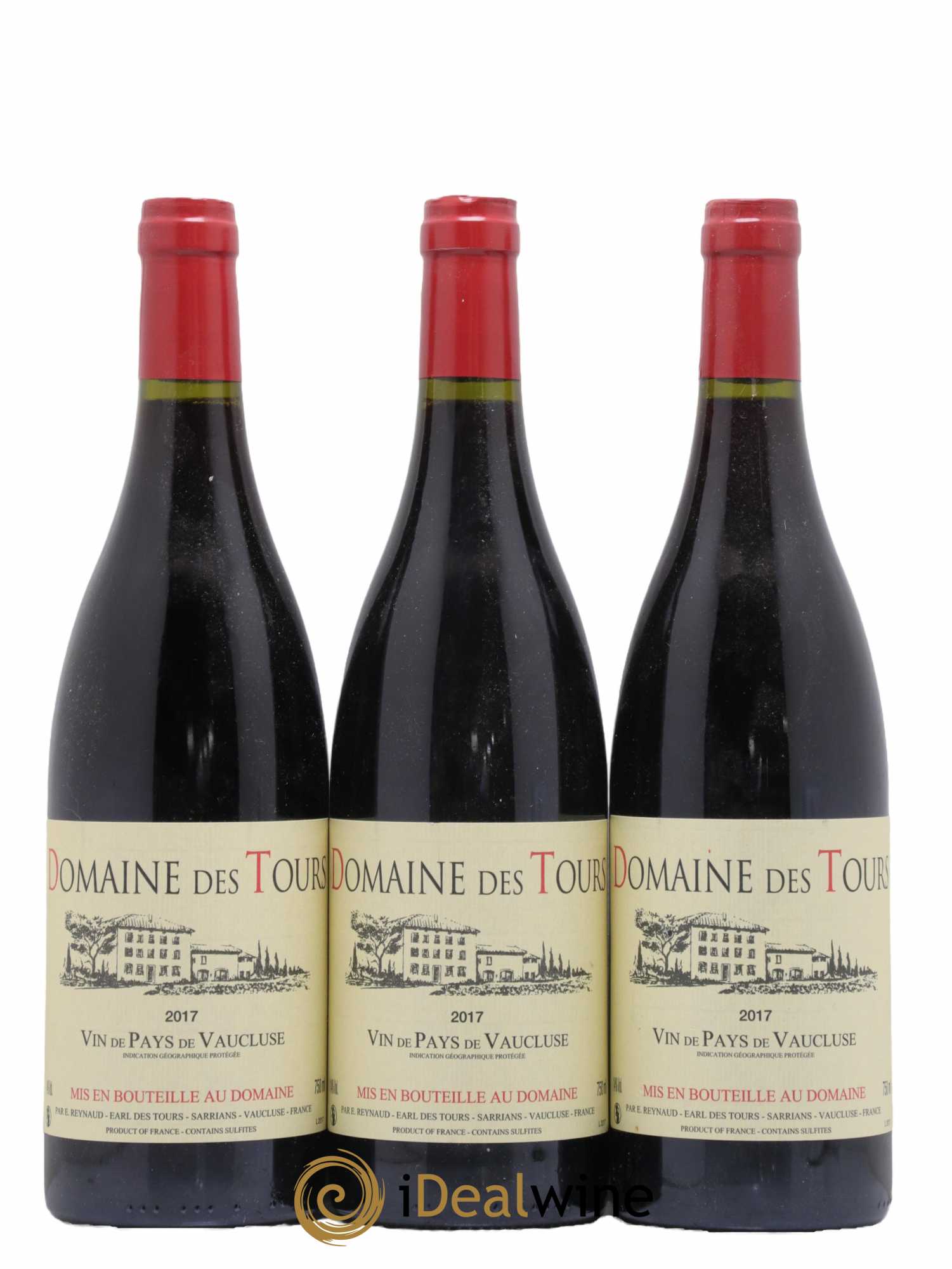 Vaucluse (Vin de Pays de Vaucluse) Domaine des Tours Emmanuel Reynaud 2017 - Lot de 3 bouteilles - 0