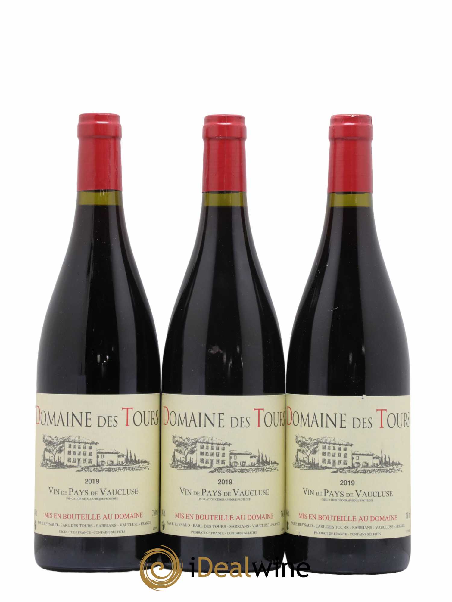Vaucluse (Vin de Pays de Vaucluse) Domaine des Tours Emmanuel Reynaud 2019 - Lot de 3 bouteilles - 0