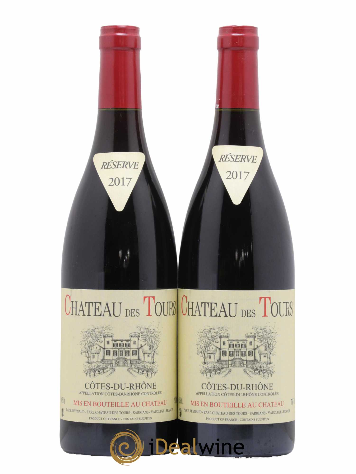 Côtes-du-Rhône Château des Tours Emmanuel Reynaud 2017 - Lot de 2 bouteilles - 0