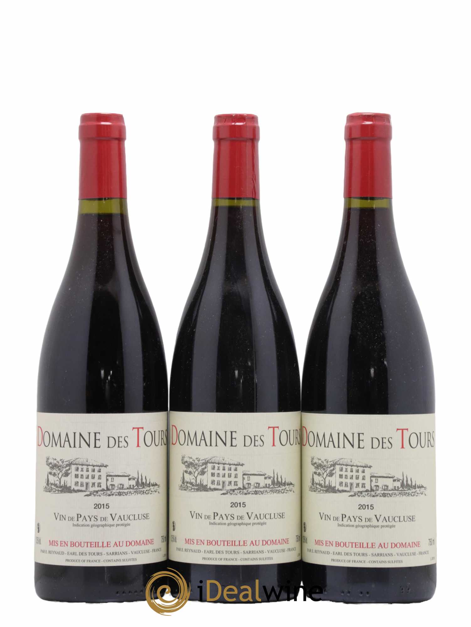 Vaucluse (Vin de Pays de Vaucluse) Domaine des Tours Emmanuel Reynaud 2015 - Lot de 3 bouteilles - 0