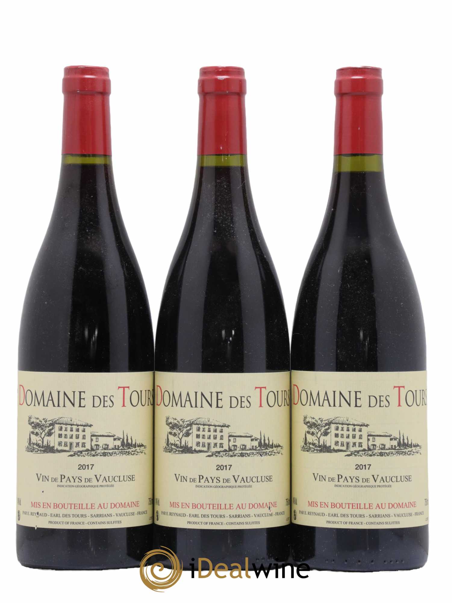 Vaucluse (Vin de Pays de Vaucluse) Domaine des Tours Emmanuel Reynaud 2017 - Lot de 3 bouteilles - 0