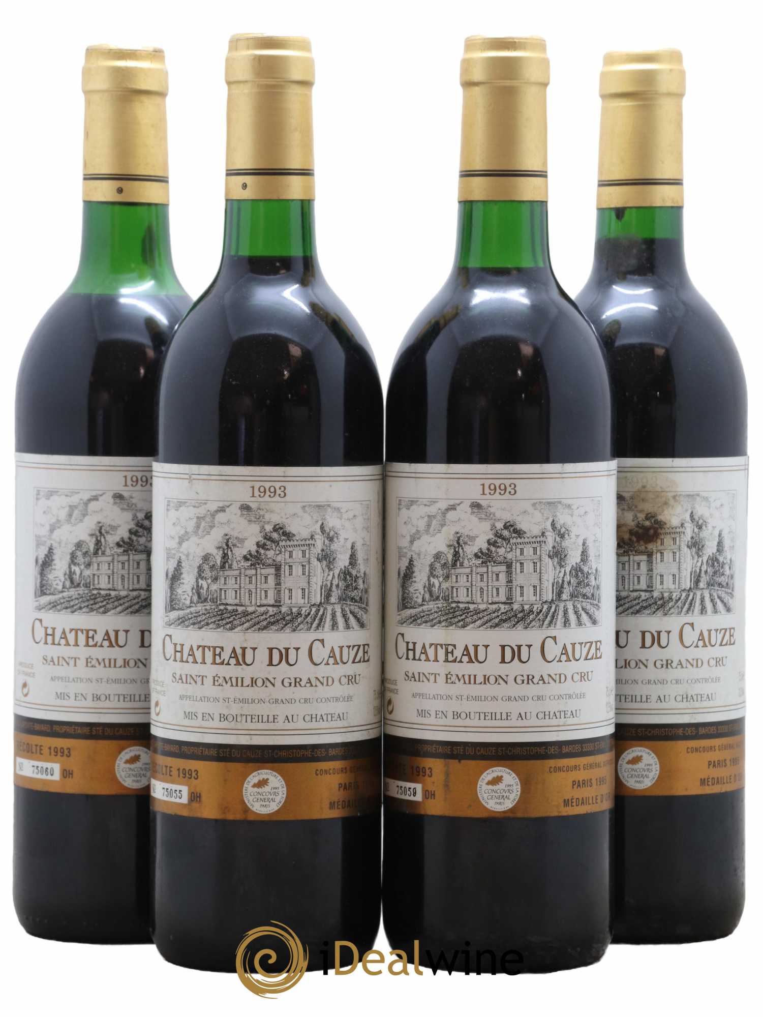 Château du Cauze 1993 - Lot de 4 bouteilles - 0