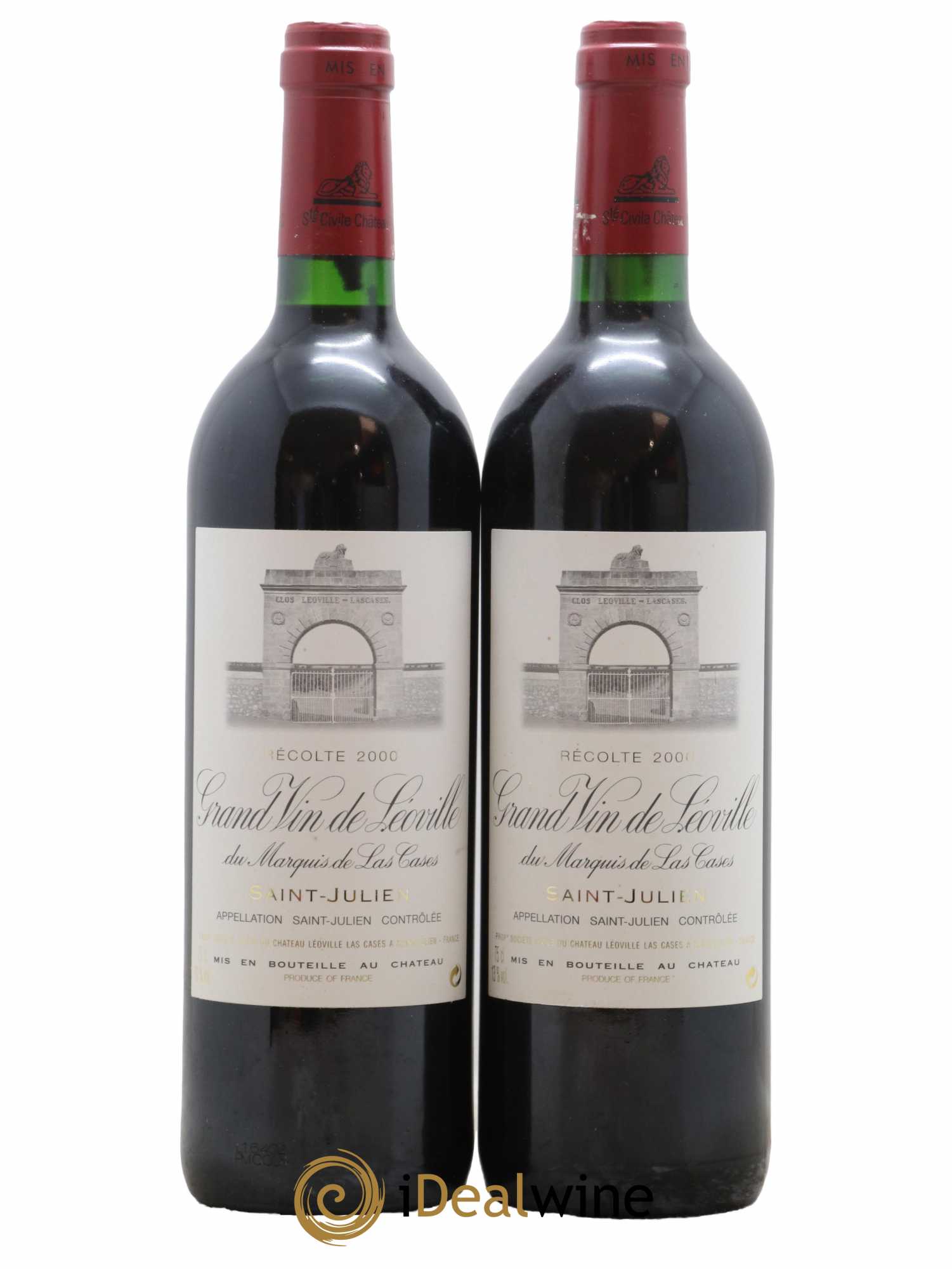 Château Léoville Las Cases 2ème Grand Cru Classé 2000 - Lot de 2 bouteilles - 0