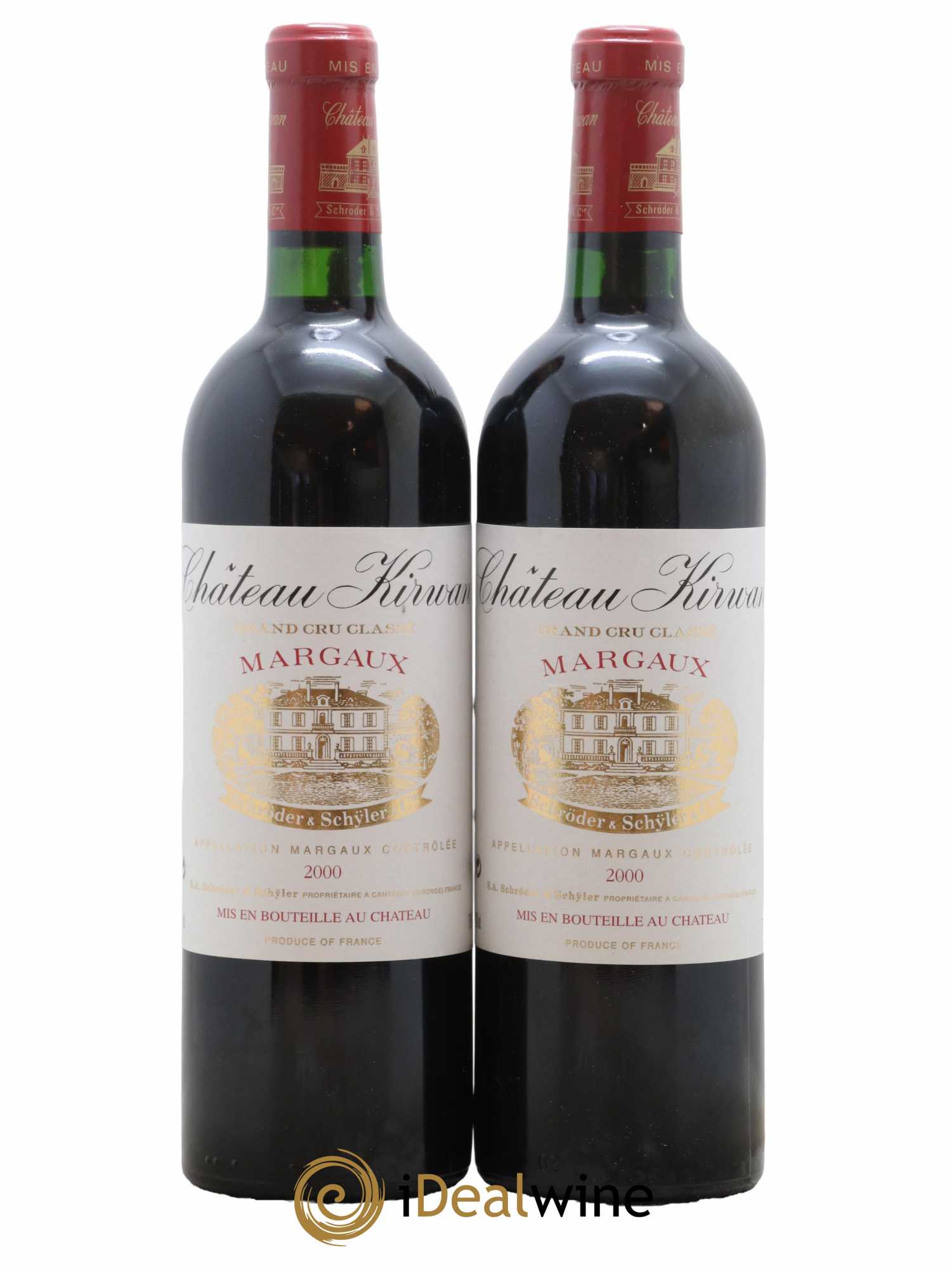 Château Kirwan 3ème Grand Cru Classé 2000 - Lot de 2 bouteilles - 0