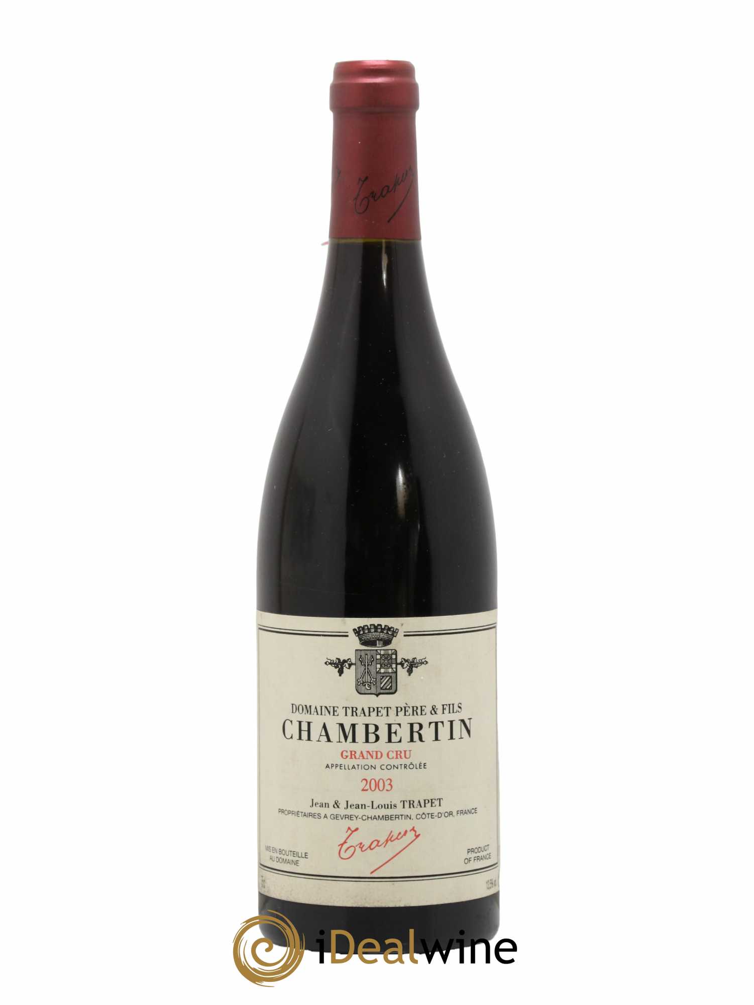 Chambertin Grand Cru Domaine Trapet 2003 - Lot de 1 bouteille - 0