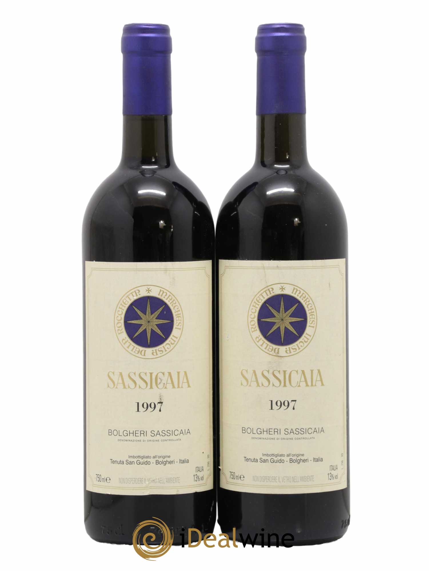 Bolgheri DOC Sassicaia Tenuta San Guido 1997 - Lot de 2 bouteilles - 0