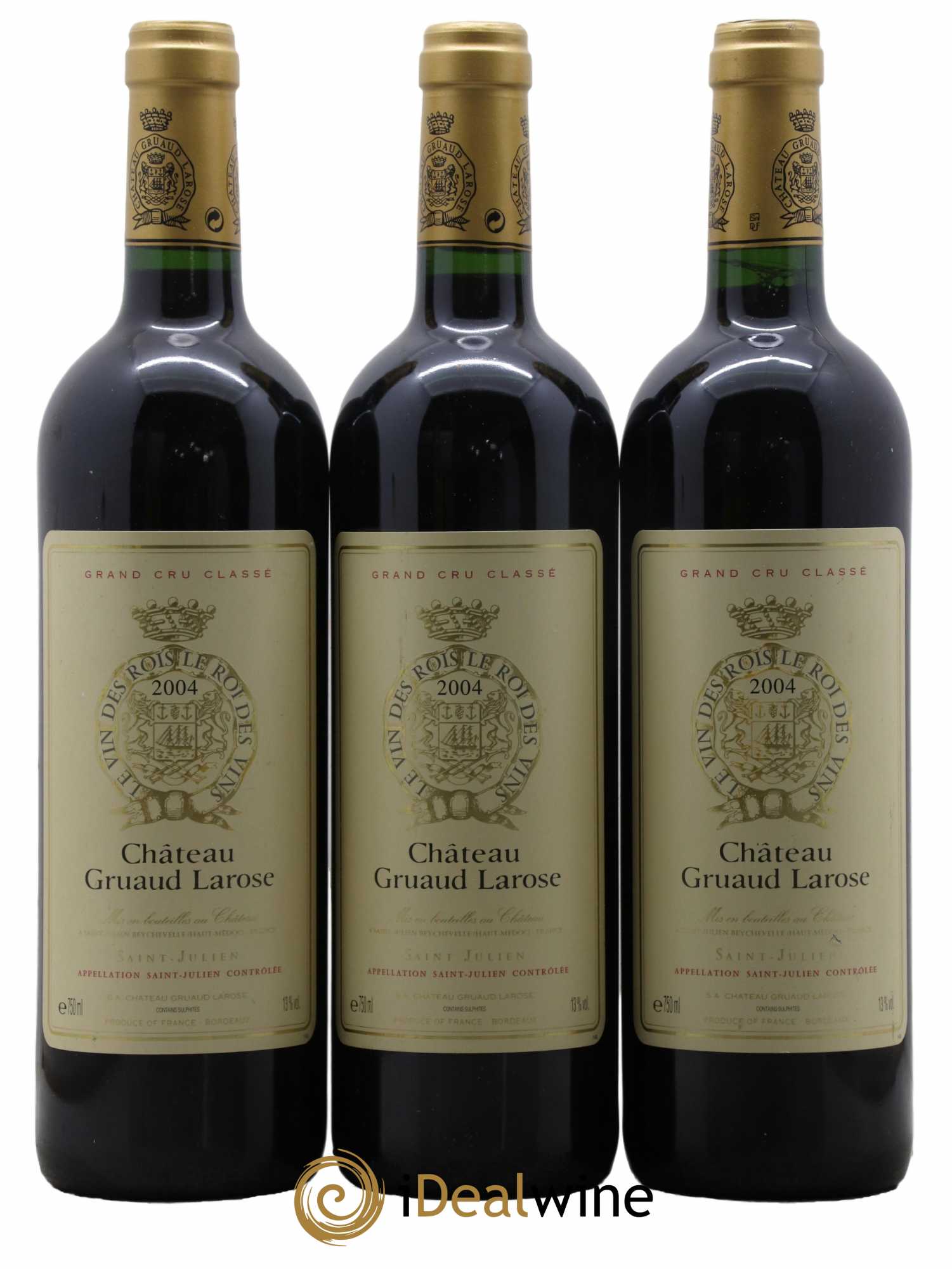 Château Gruaud Larose 2ème Grand Cru Classé 2004 - Lot de 3 bouteilles - 0