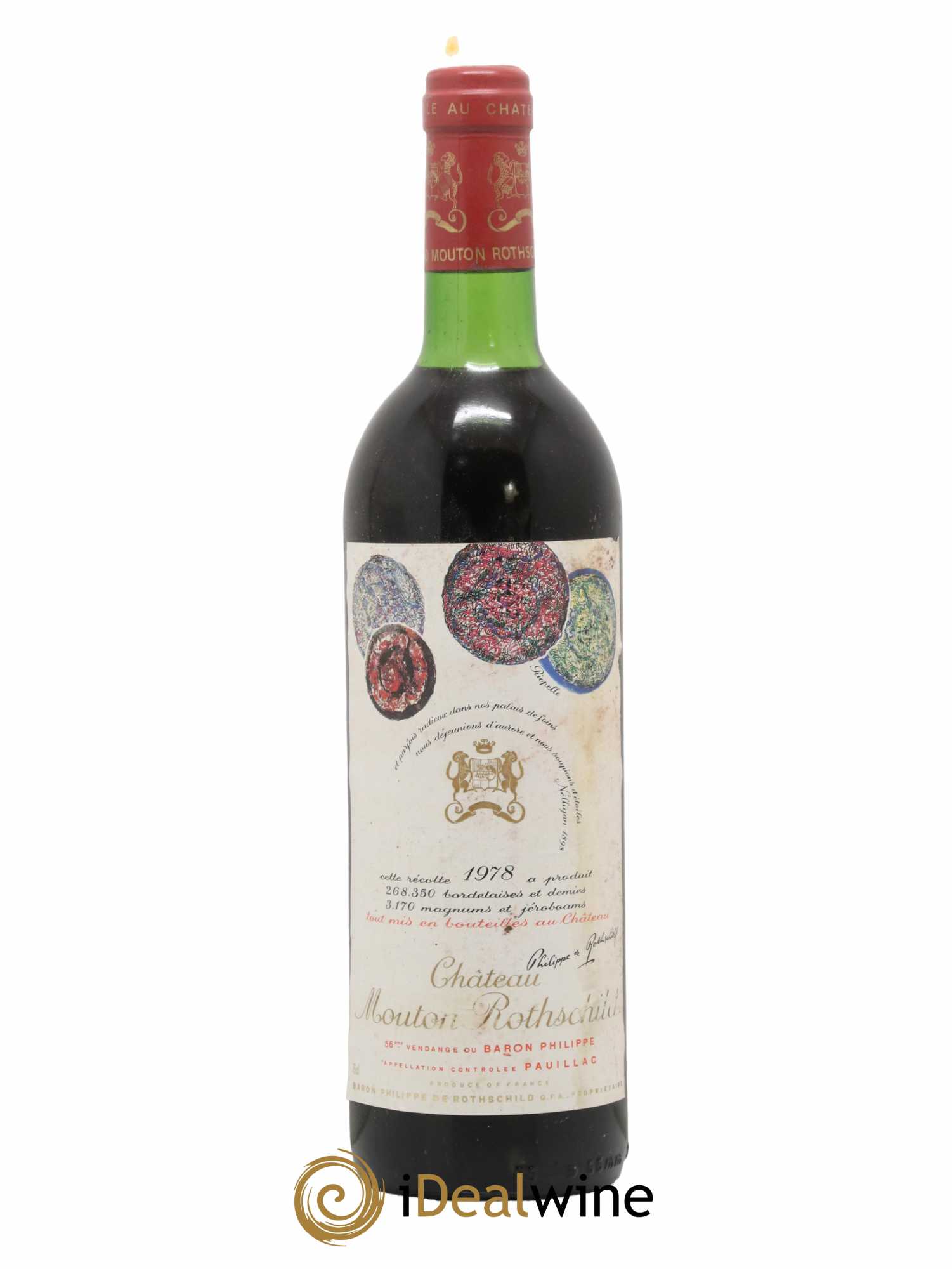Château Mouton Rothschild 1er Grand Cru Classé 1978 - Lot de 1 bouteille - 0