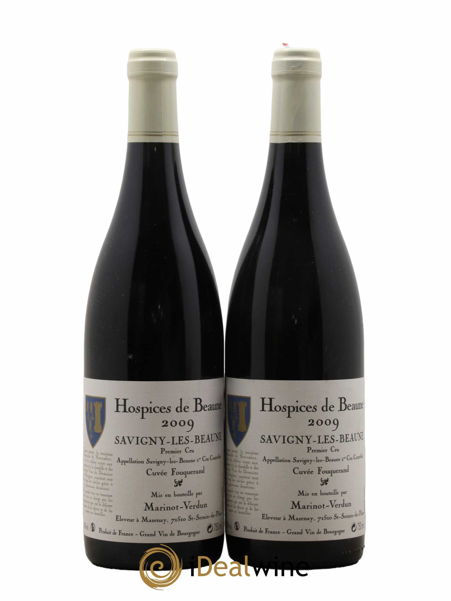 Savigny-lès-Beaune 1er Cru Cuvée Fouquerand Marinot-Verdun Hospices de Beaune 2009 - Lot de 2 bouteilles - 0
