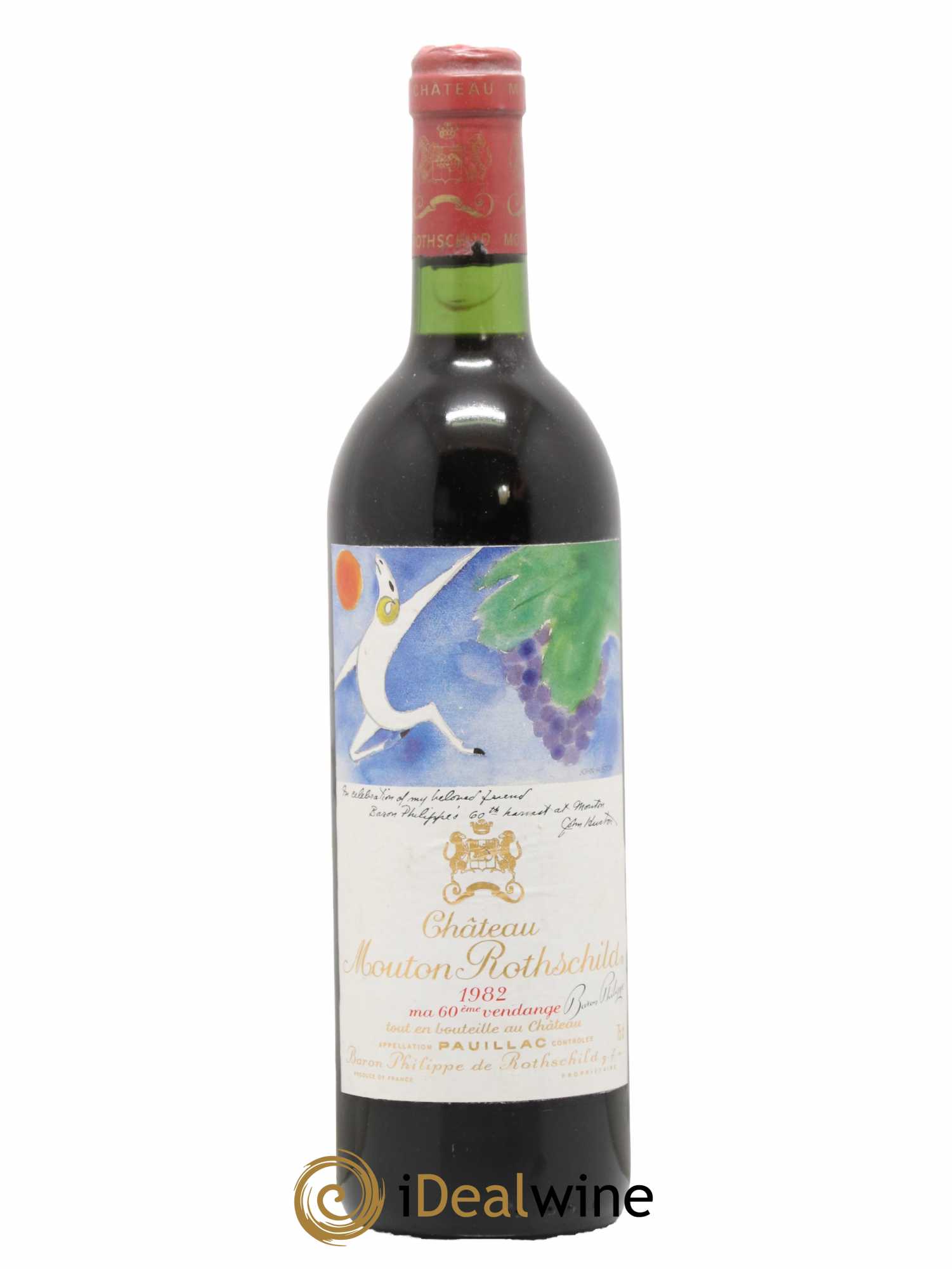 Château Mouton Rothschild 1er Grand Cru Classé 1982 - Lot de 1 bouteille - 0