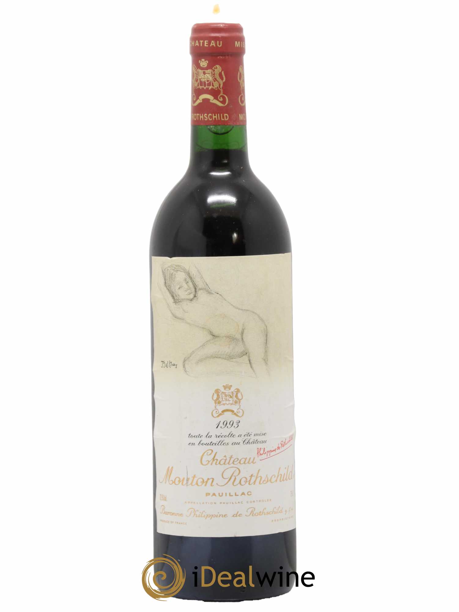 Château Mouton Rothschild 1er Grand Cru Classé 1993 - Lot de 1 bouteille - 0