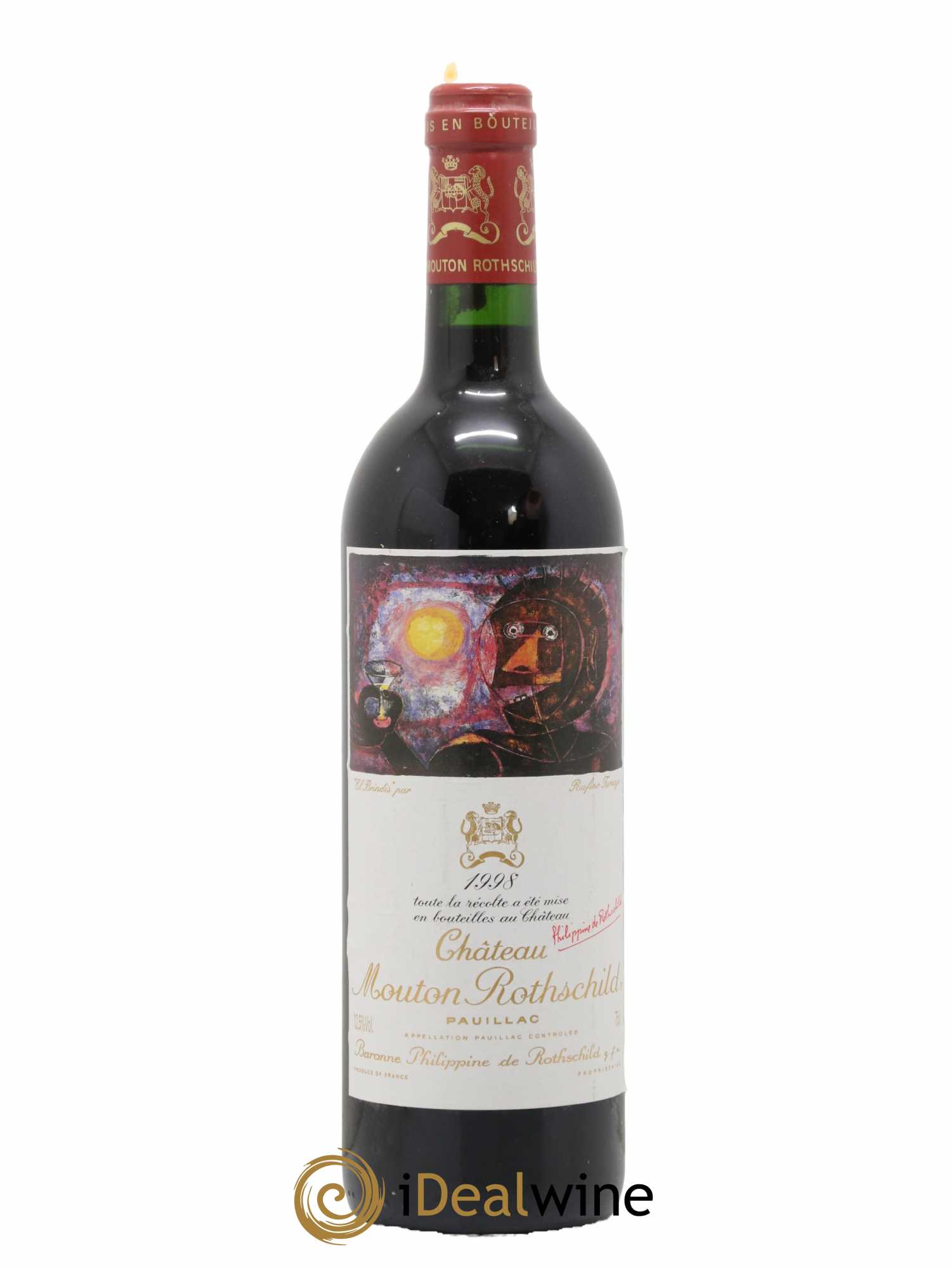 Château Mouton Rothschild 1er Grand Cru Classé 1998 - Lot de 1 bouteille - 0