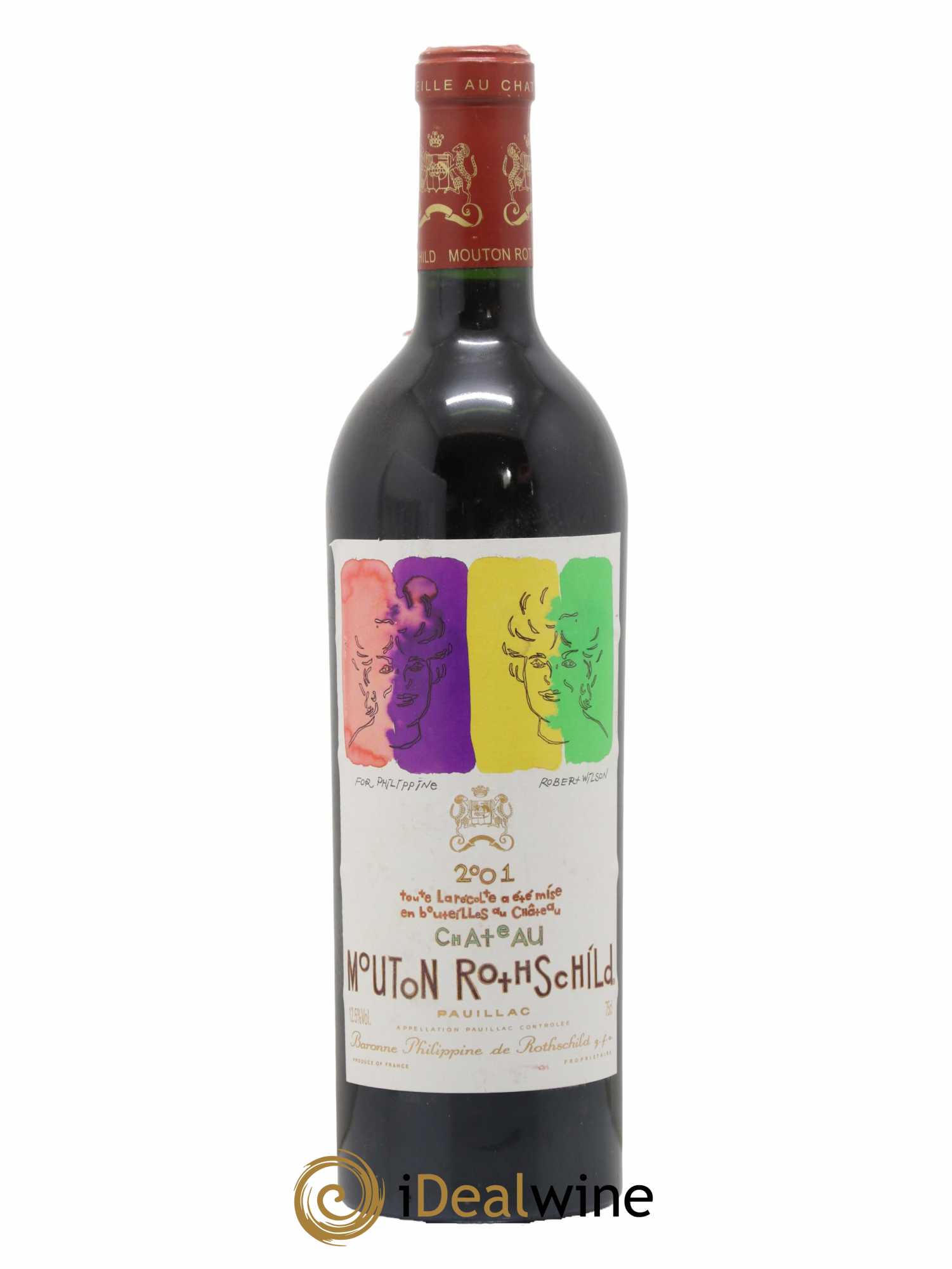 Château Mouton Rothschild 1er Grand Cru Classé 2001 - Lot de 1 bouteille - 0