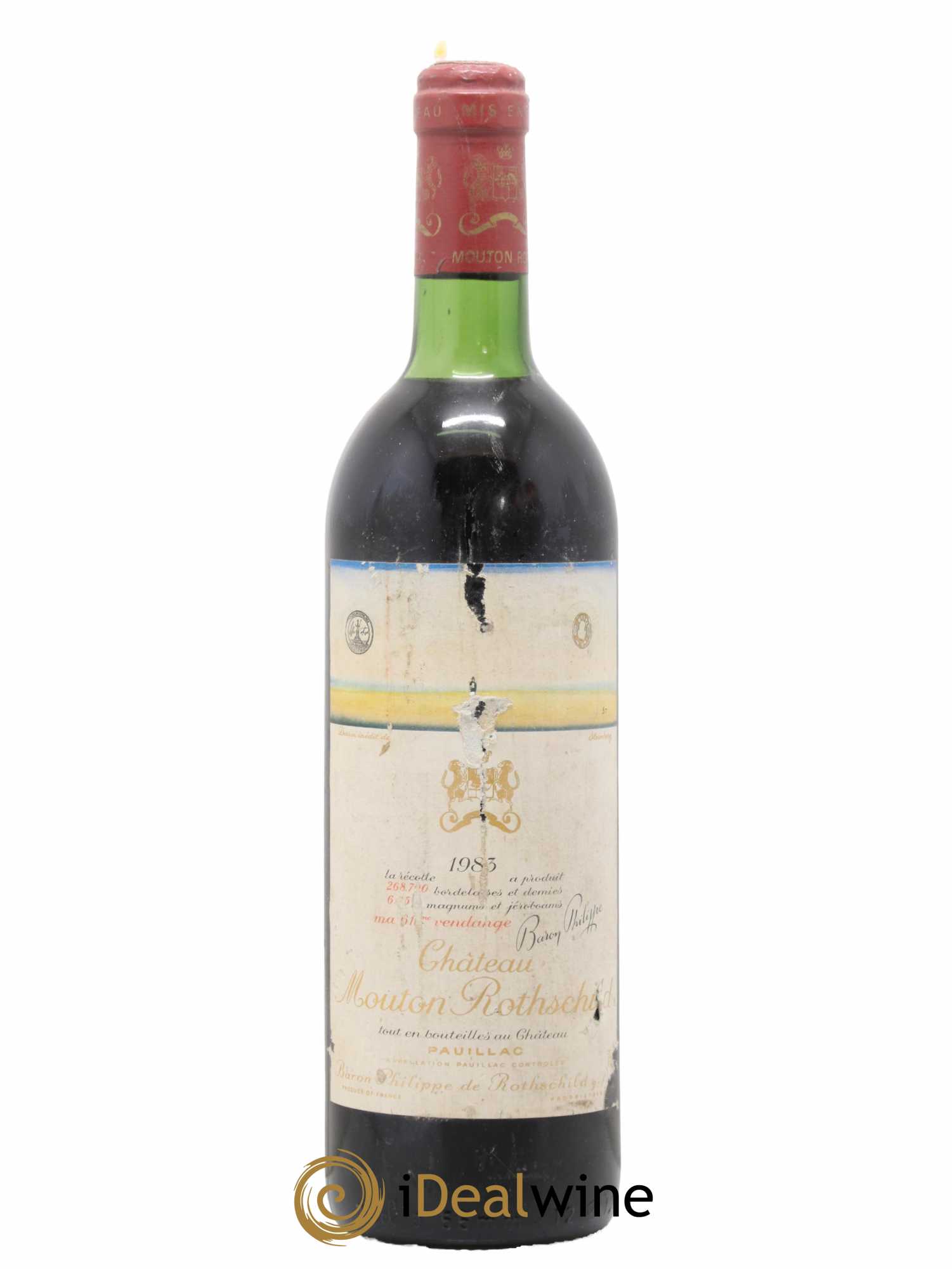 Château Mouton Rothschild 1er Grand Cru Classé 1983 - Lot de 1 bouteille - 0