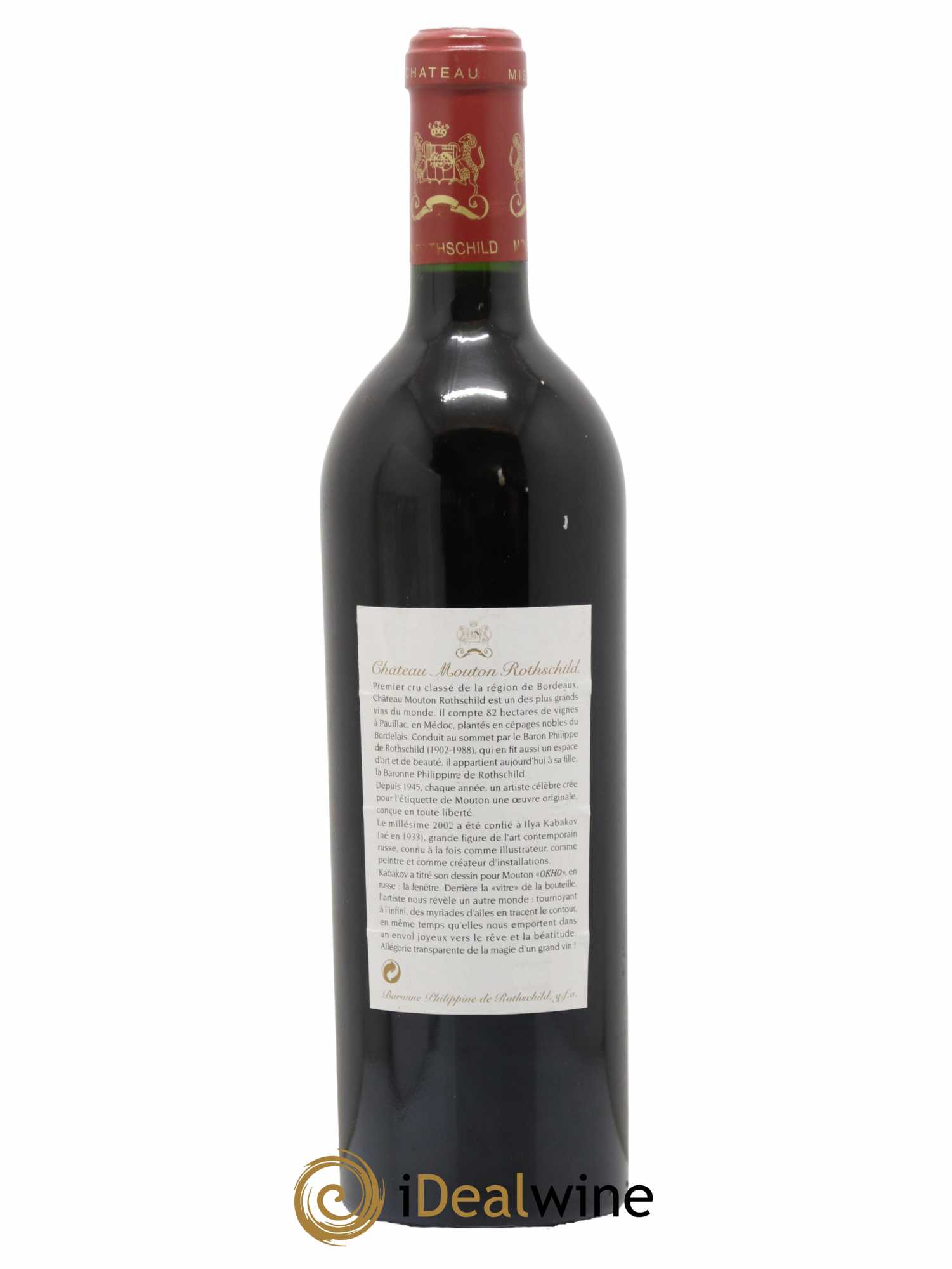 Château Mouton Rothschild 1er Grand Cru Classé 2002 - Lot de 1 bouteille - 1