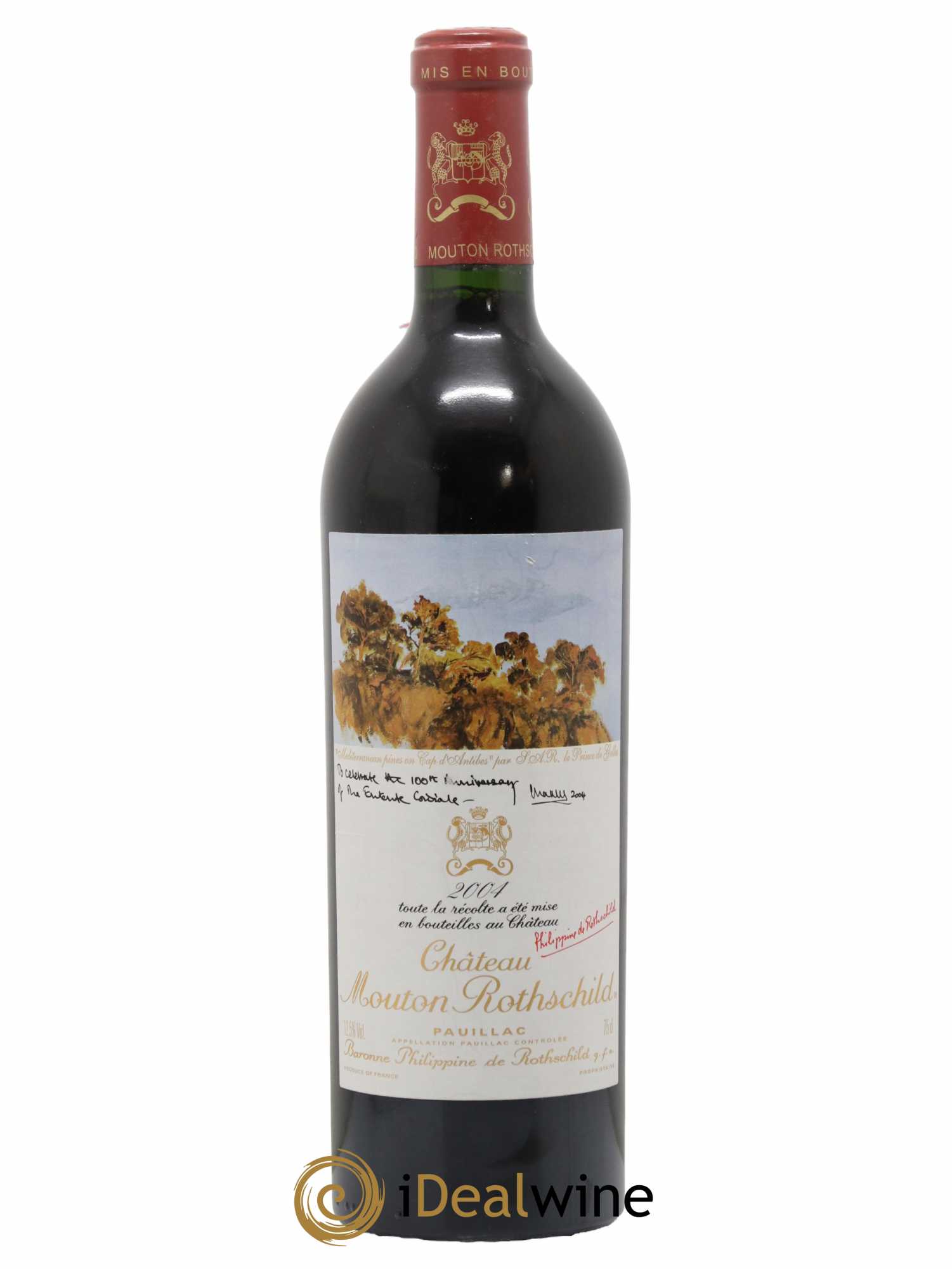 Château Mouton Rothschild 1er Grand Cru Classé 2004 - Lot de 1 bouteille - 0