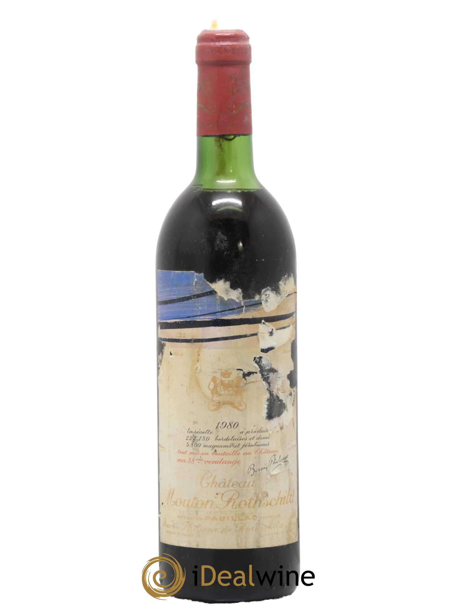 Château Mouton Rothschild 1er Grand Cru Classé 1980 - Lot de 1 bouteille - 0