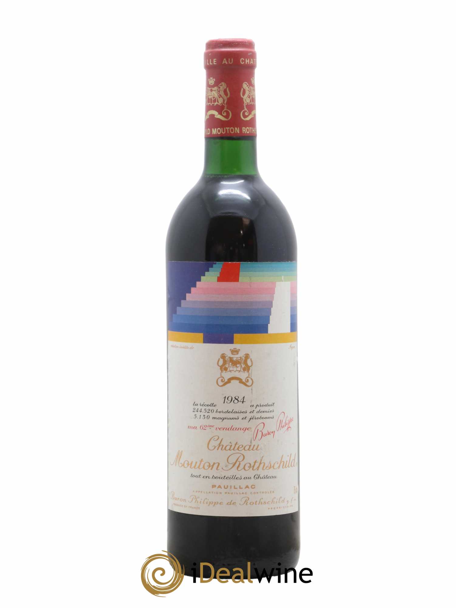 Château Mouton Rothschild 1er Grand Cru Classé 1984 - Lot de 1 bouteille - 0