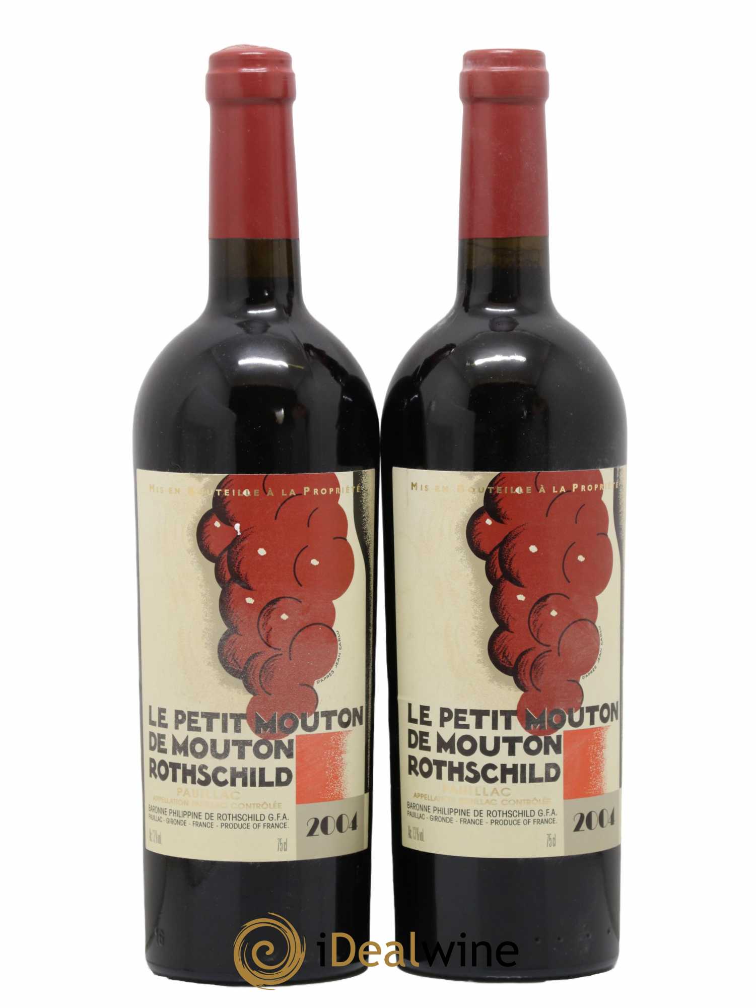 Petit Mouton Second Vin 2004 - Lot de 2 bouteilles - 0