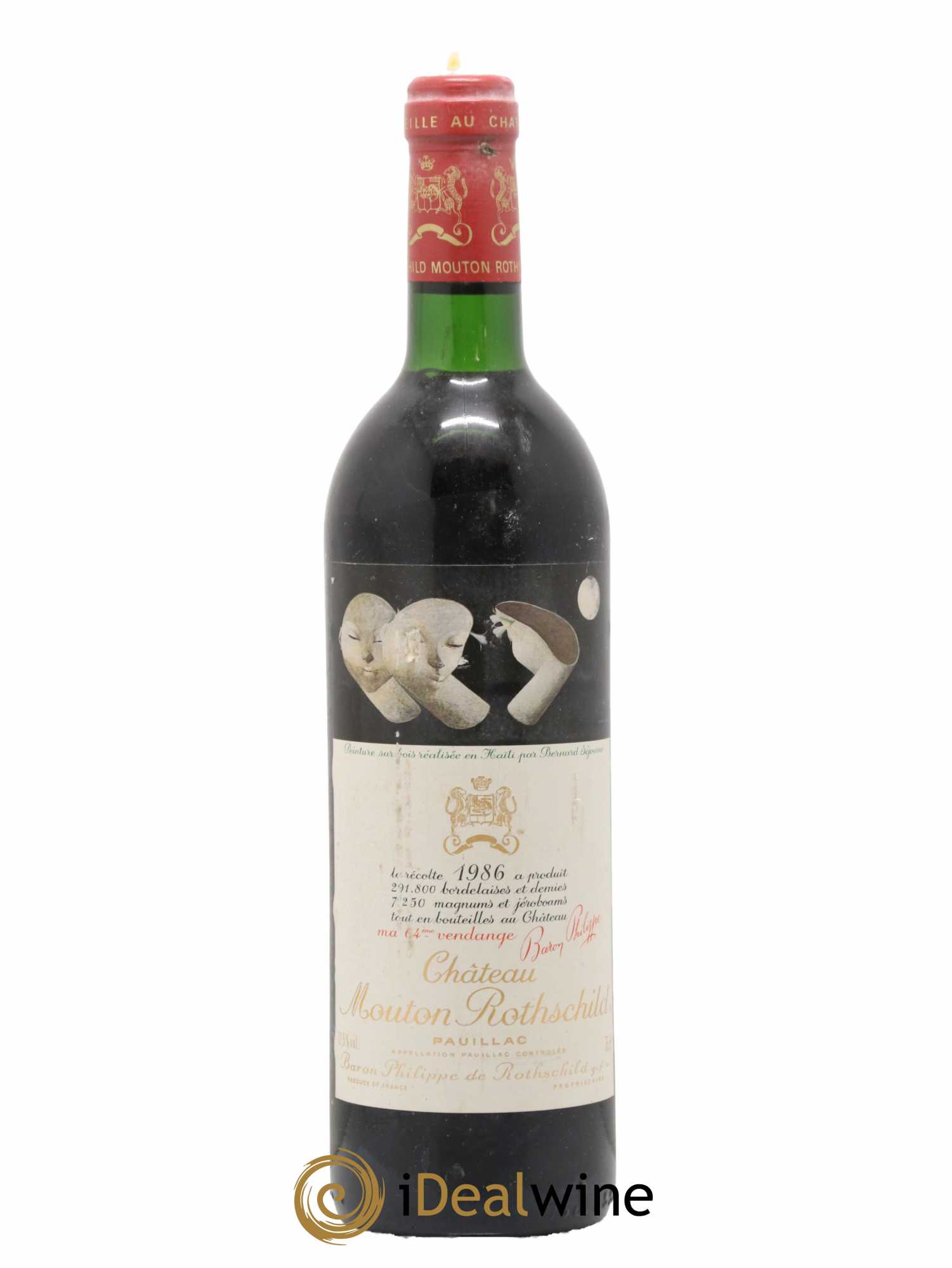 Château Mouton Rothschild 1er Grand Cru Classé 1986 - Lot de 1 bouteille - 0