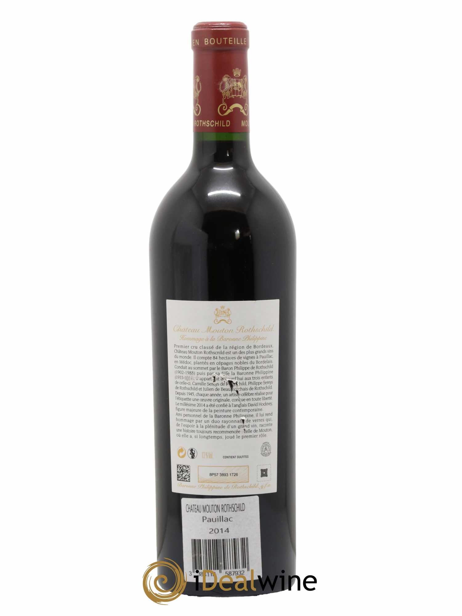 Château Mouton Rothschild 1er Grand Cru Classé 2014 - Lot de 1 bouteille - 1