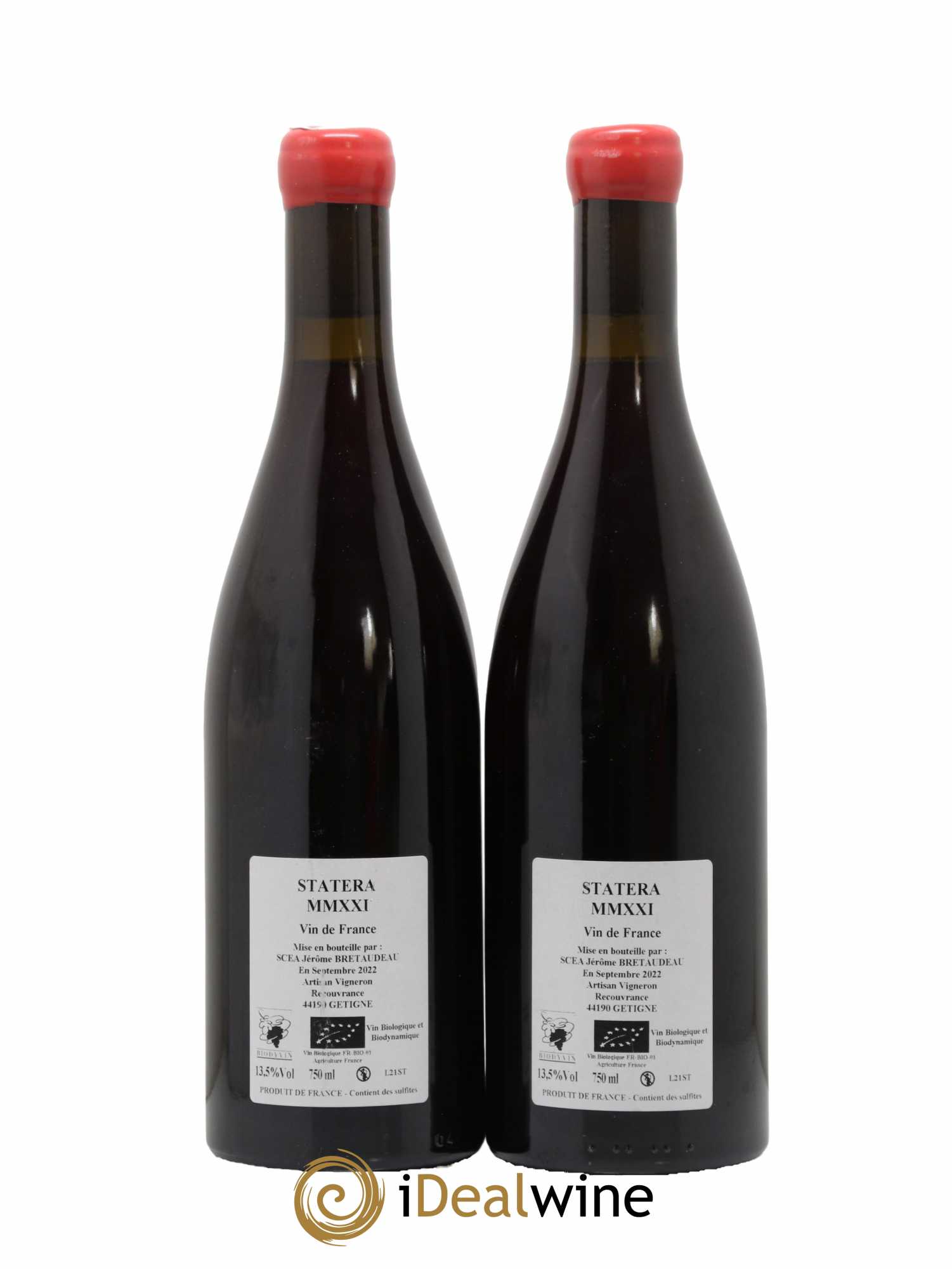 Vin de France Statera Jérôme Bretaudeau - Domaine de Bellevue 2021 - Lot de 2 bouteilles - 1