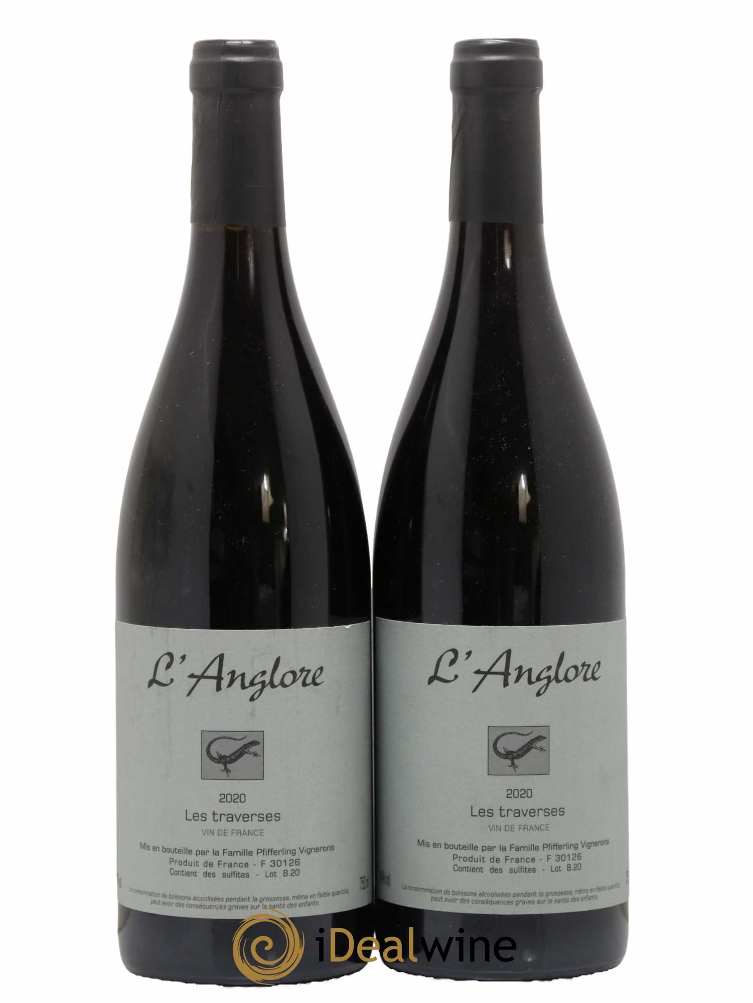 Vin de France Les Traverses L'Anglore 2020 - Lot de 2 bouteilles - 0