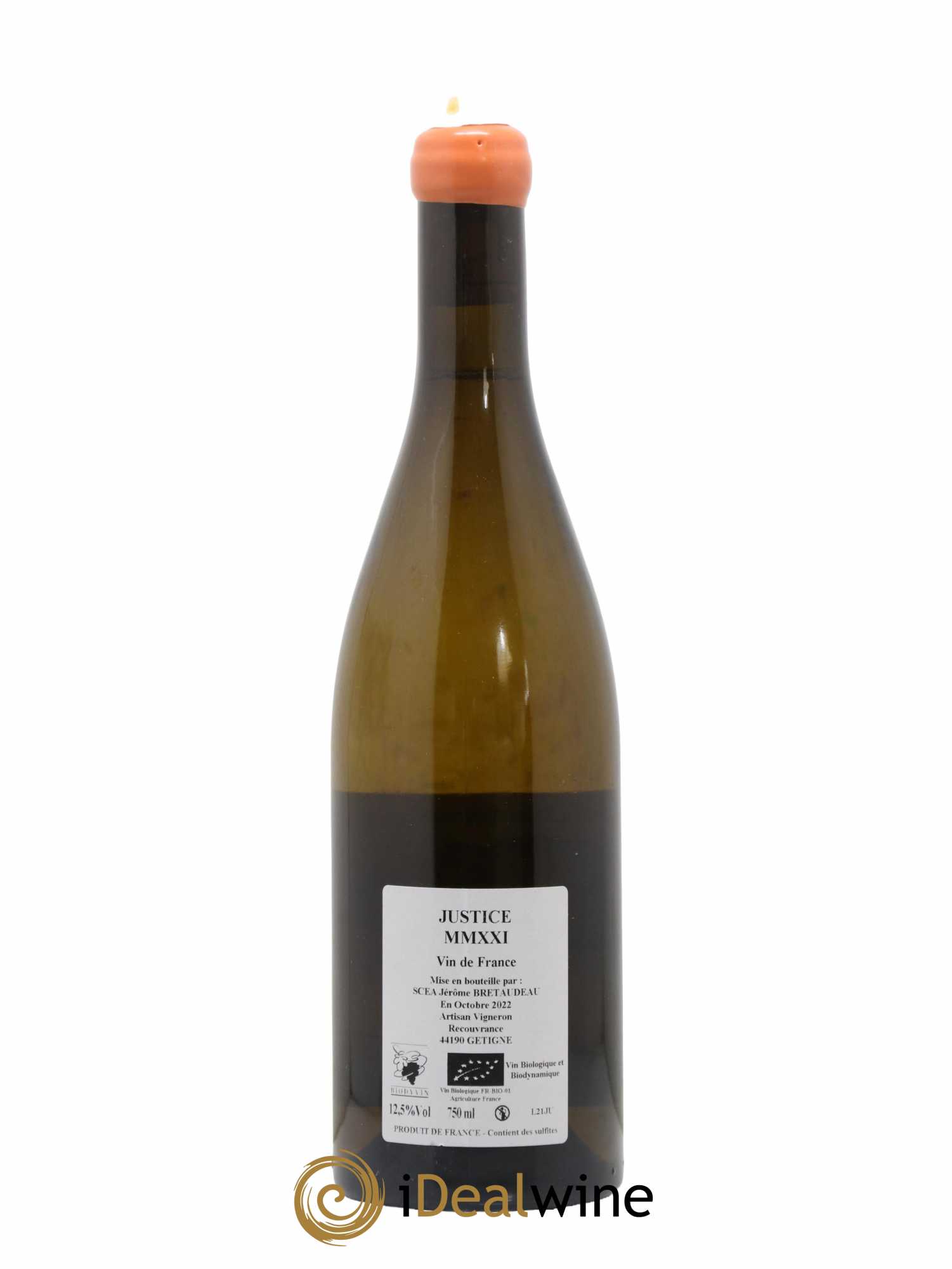 Vin de France La Justice Jérôme Bretaudeau - Domaine de Bellevue 2021 - Lot de 1 bouteille - 1