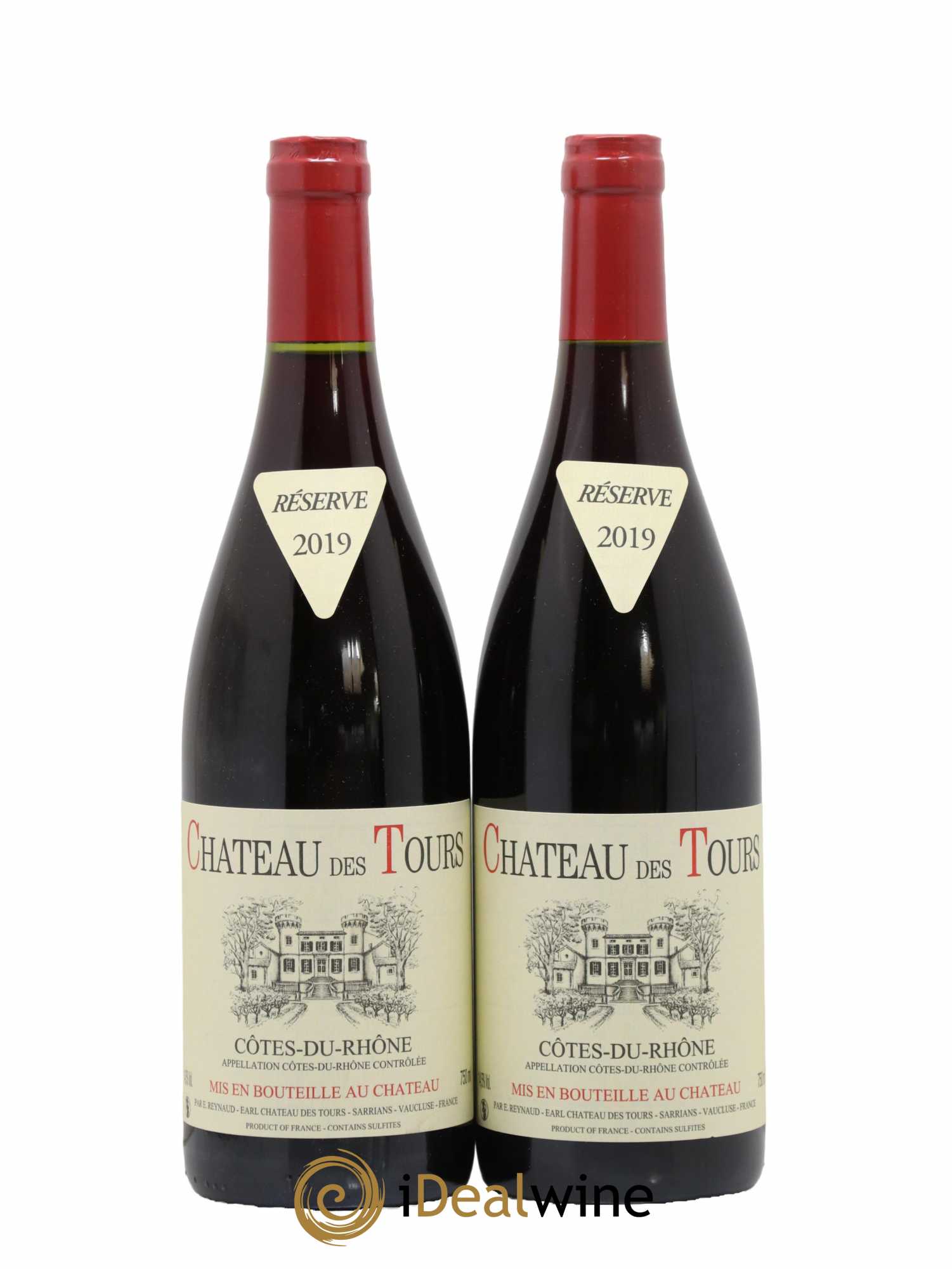 Côtes-du-Rhône Château des Tours Emmanuel Reynaud 2019 - Lot de 2 bouteilles - 0