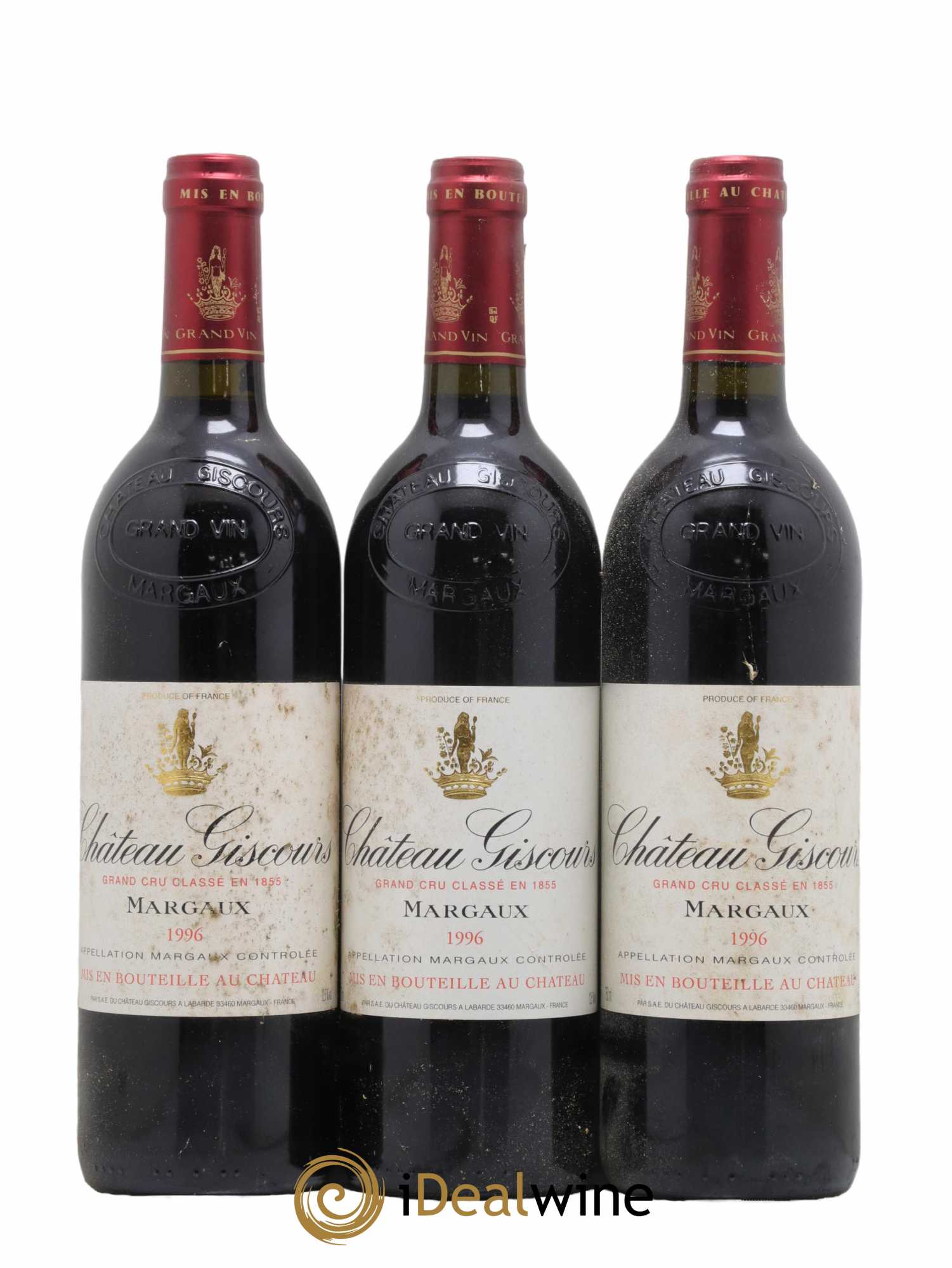 Château Giscours 3ème Grand Cru Classé 1996 - Lot de 3 bouteilles - 0