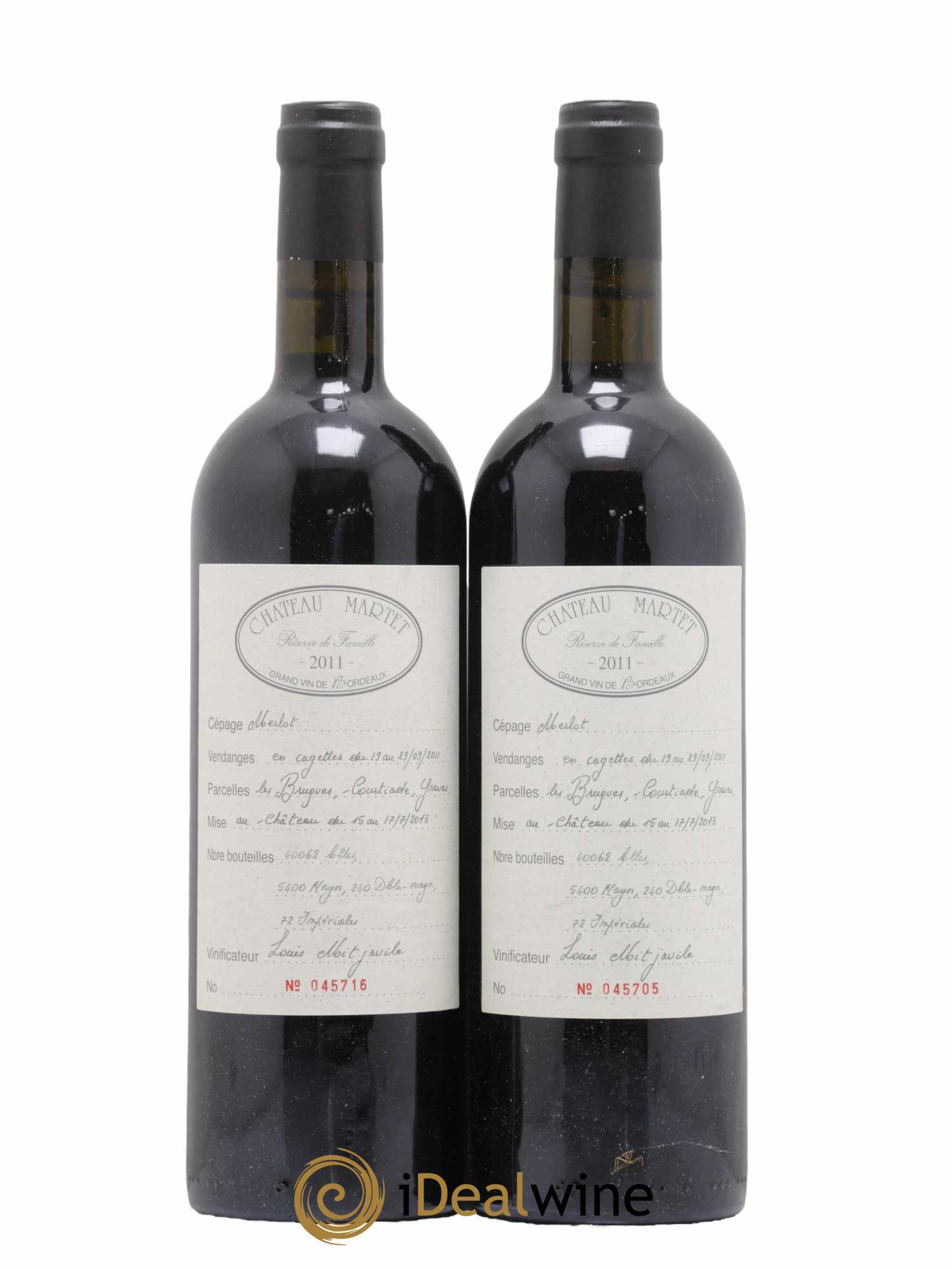 Château Martet 2011 - Lot de 2 bouteilles - 0