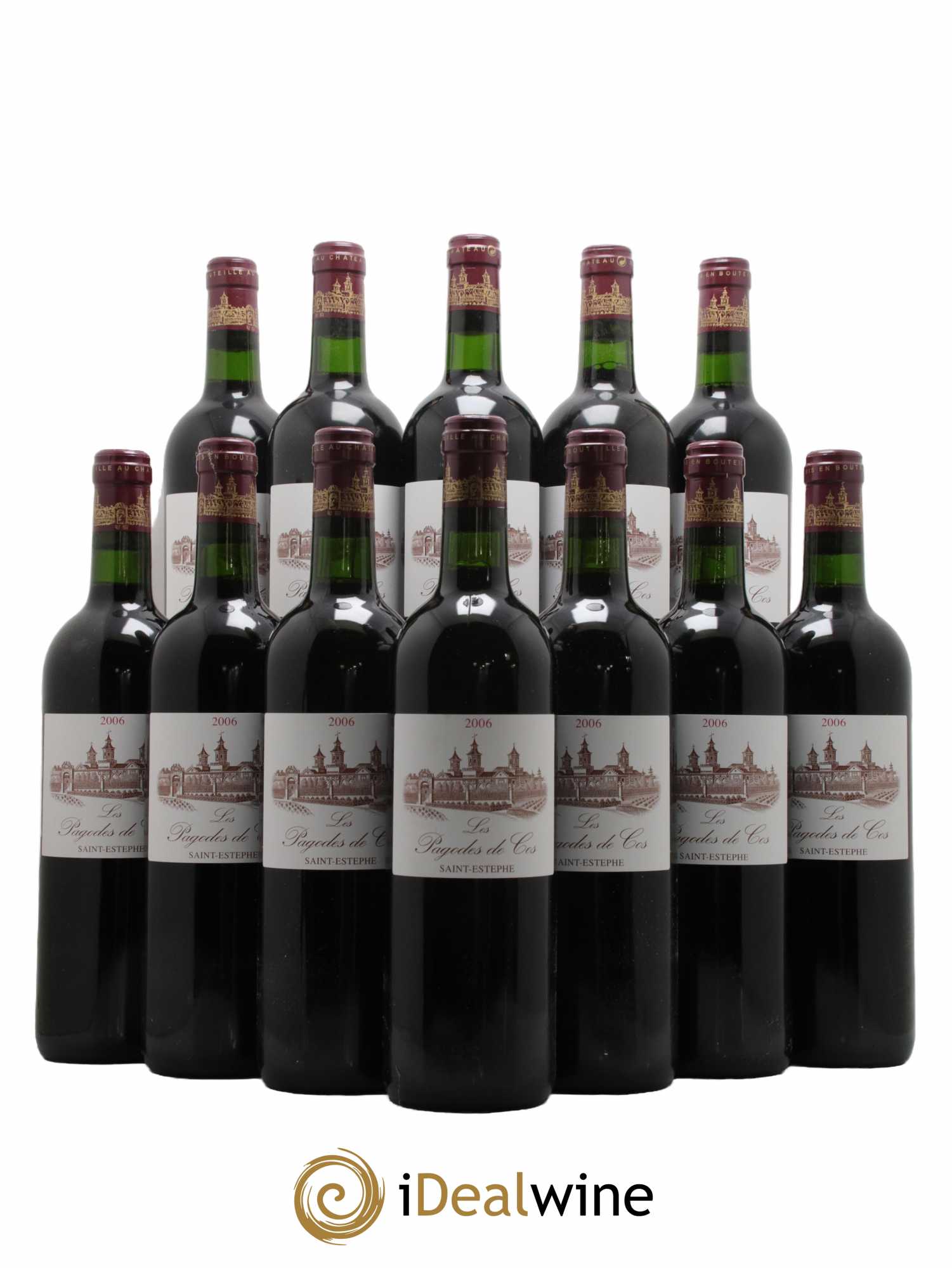 Les Pagodes de Cos Second Vin 2006 - Posten von 12 Flaschen - 0