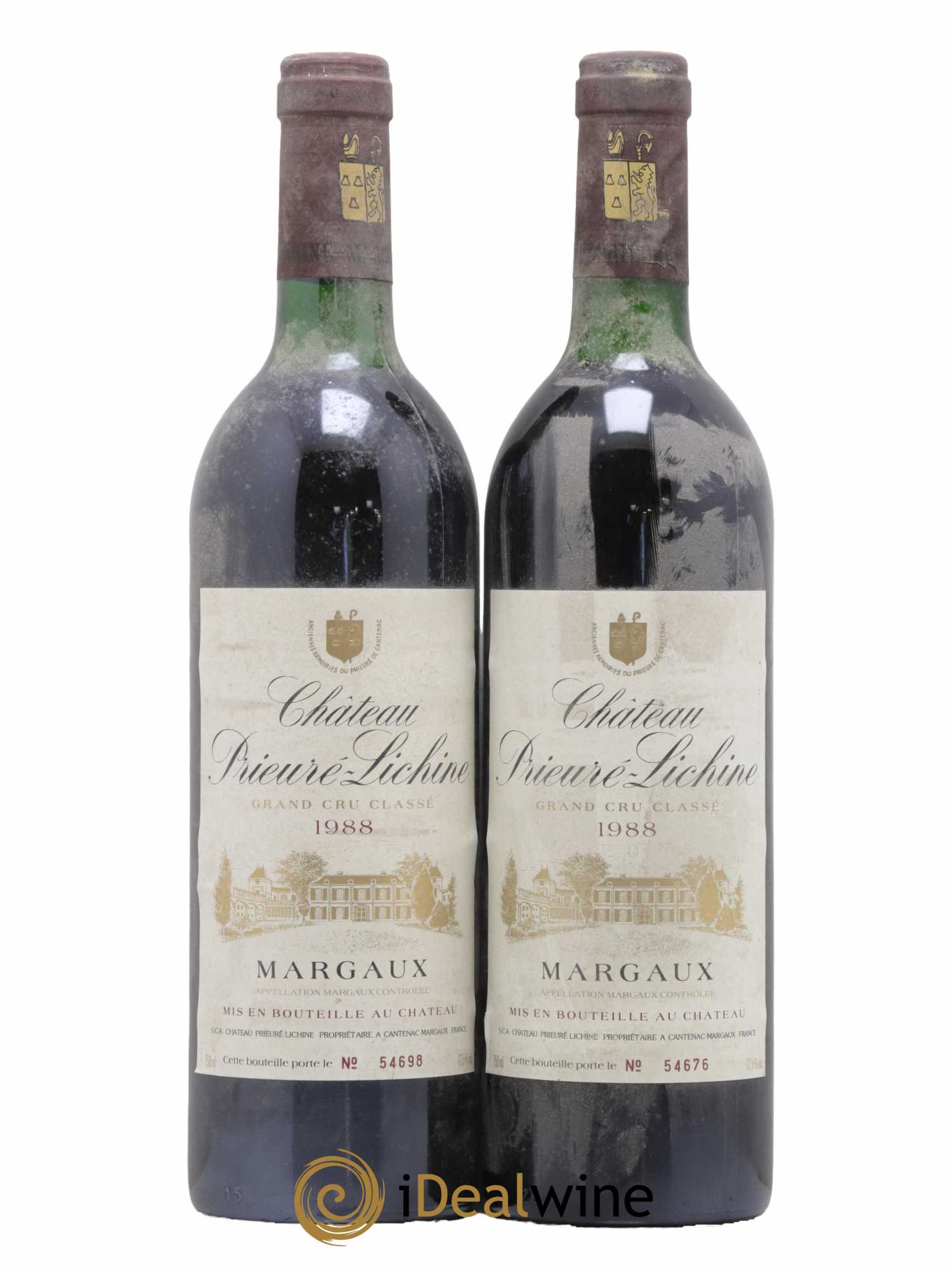 Château Prieuré Lichine 4ème Grand Cru Classé 1988 - Lot de 2 bouteilles - 0