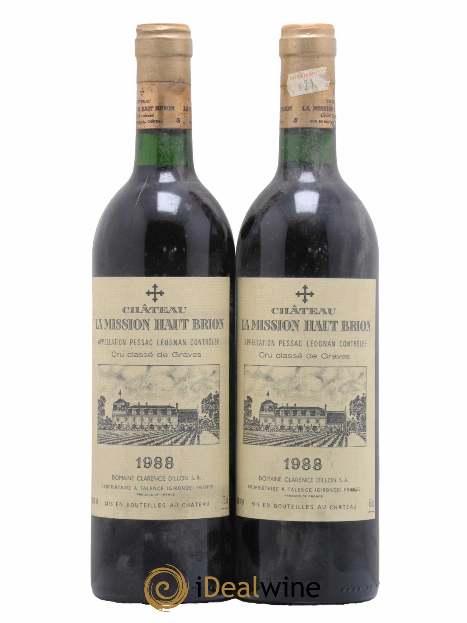 Château la Mission Haut-Brion Cru Classé de Graves 1988 - Lot de 2 bouteilles - 0