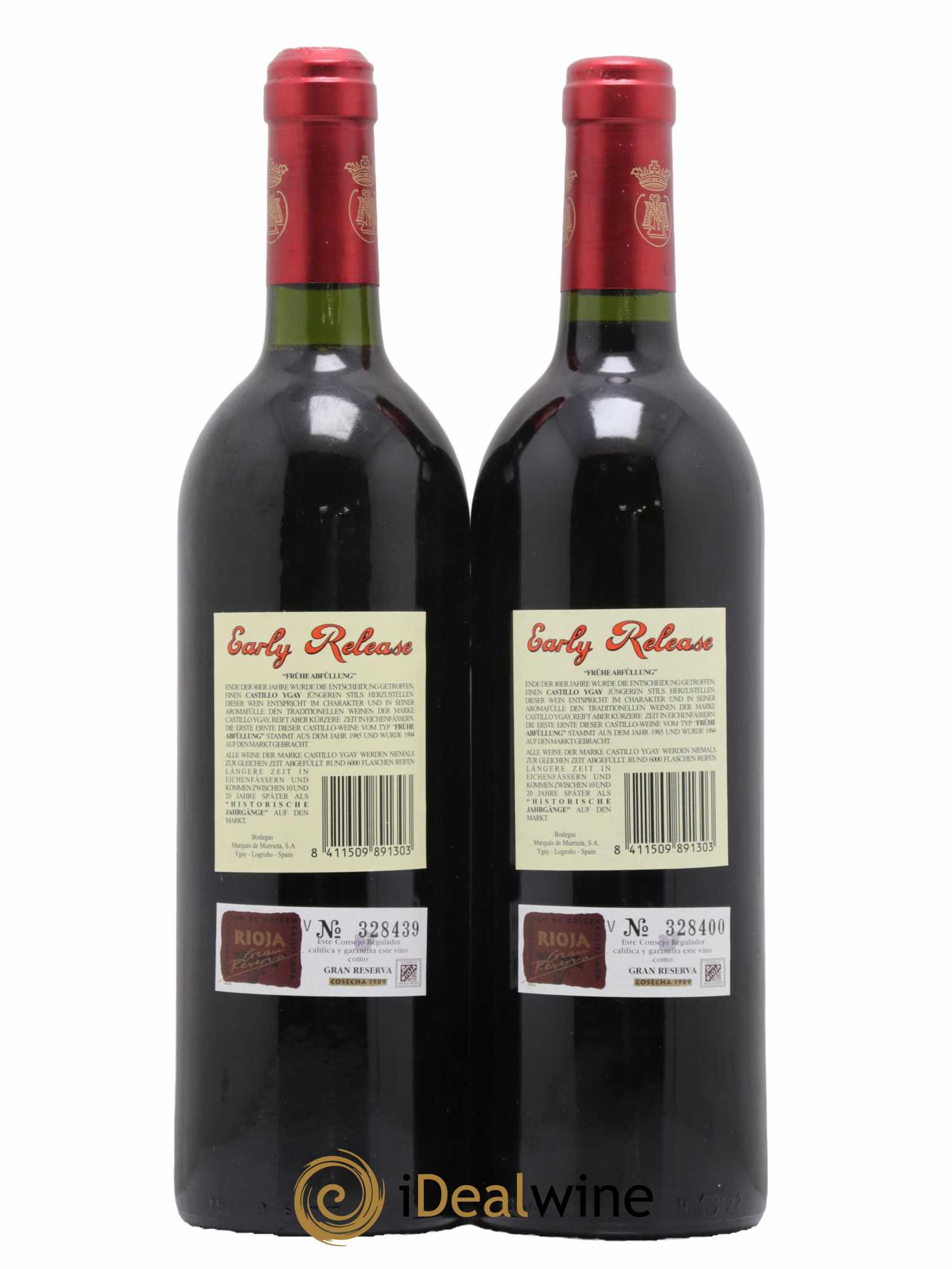Rioja DOCA Castillo Ygay Reserva Especial Marqués de Murrieta 1989 - Lot de 2 bouteilles - 1
