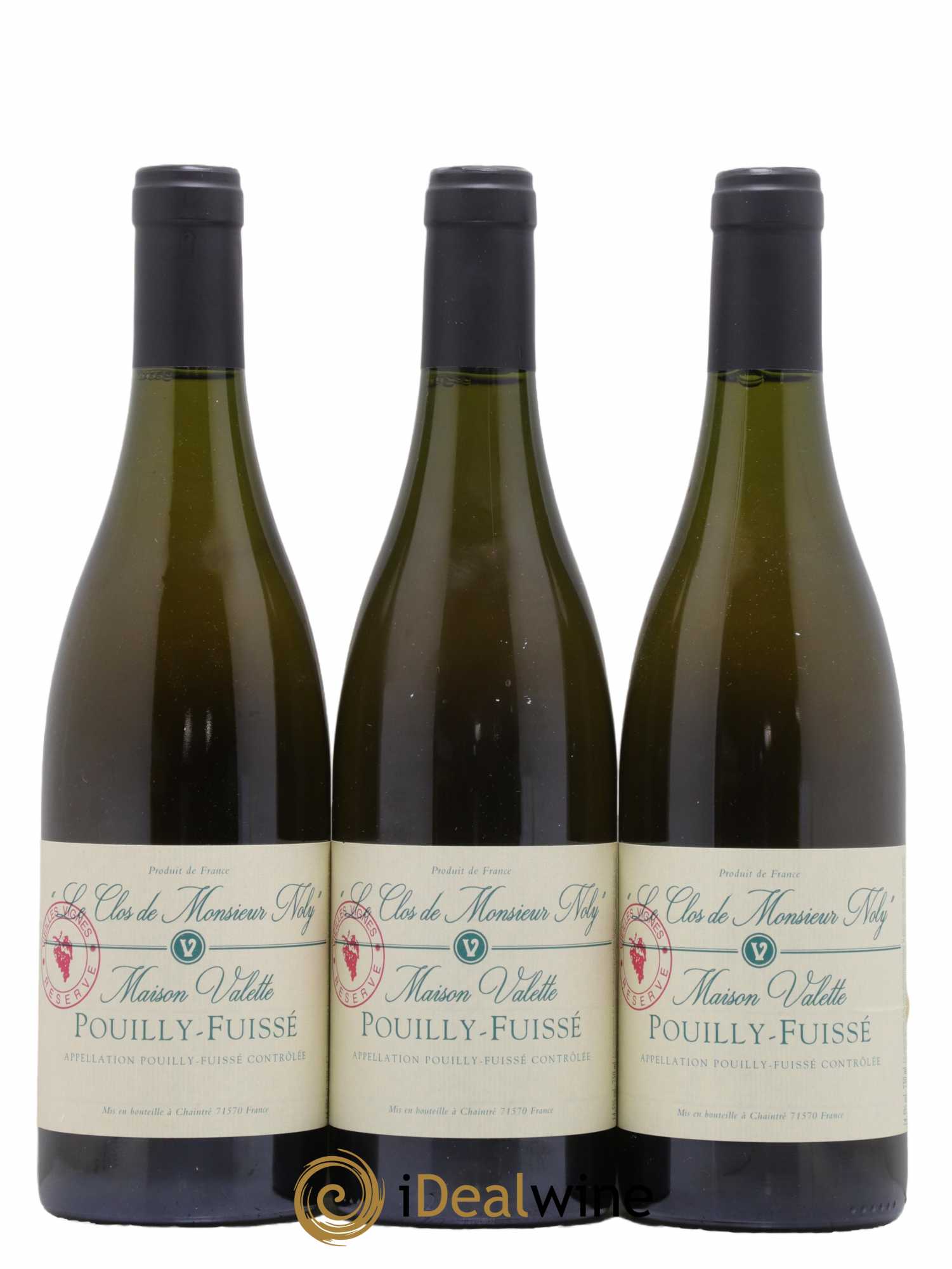 Pouilly-Fuissé Clos de Monsieur Noly Vieilles Vignes Valette (Domaine) Réserve - Lot de 3 bouteilles - 0