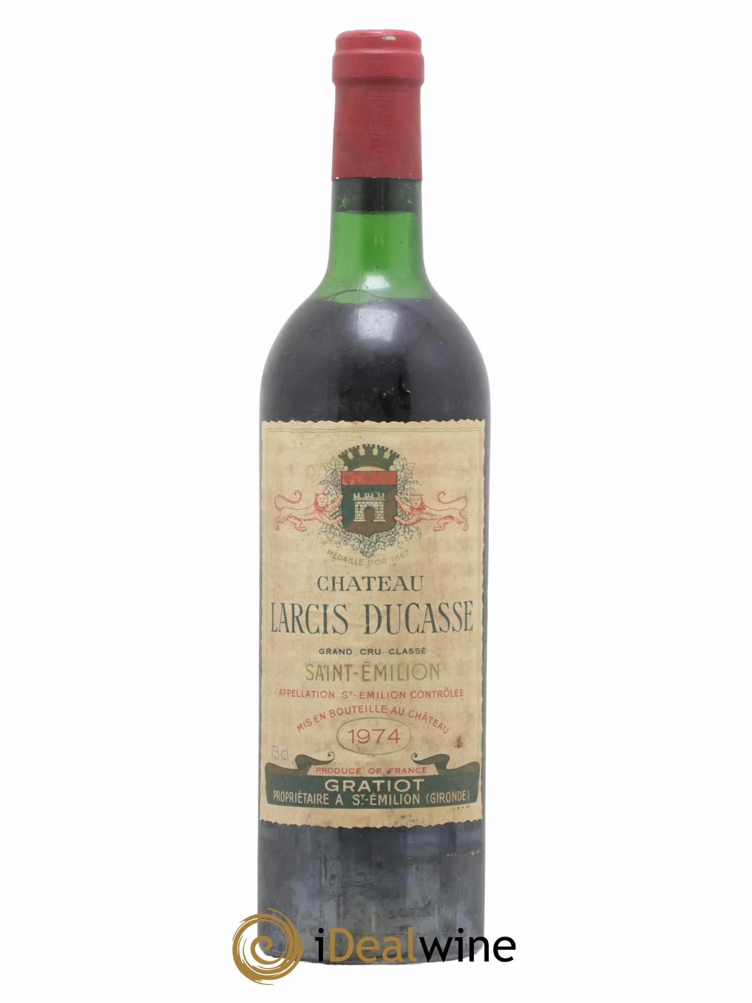 Château Larcis Ducasse 1er Grand Cru Classé B 1974 - Lot de 1 bouteille - 0
