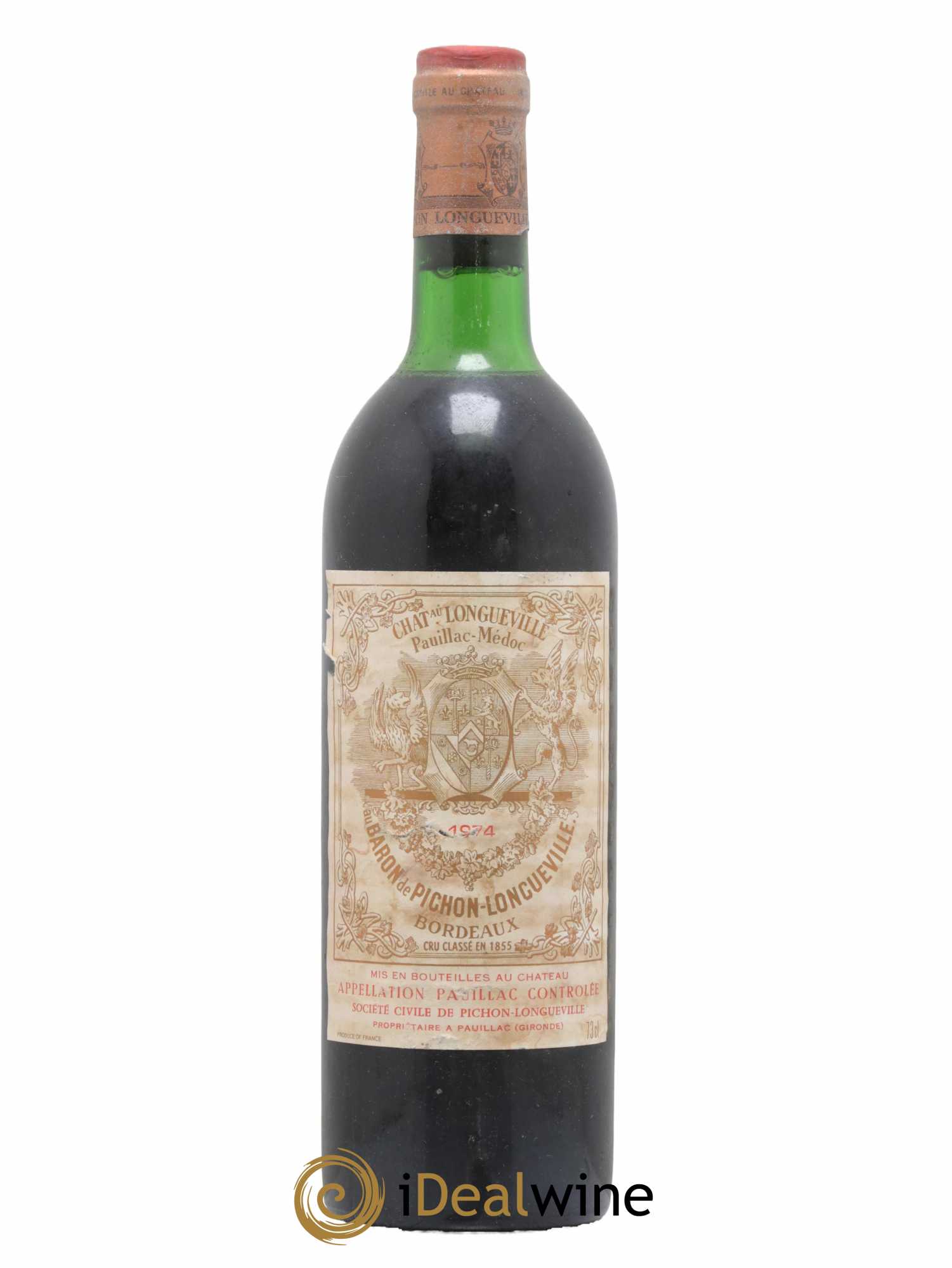 Pichon Longueville Baron 2ème Grand Cru Classé 1974 - Lot de 1 bouteille - 0
