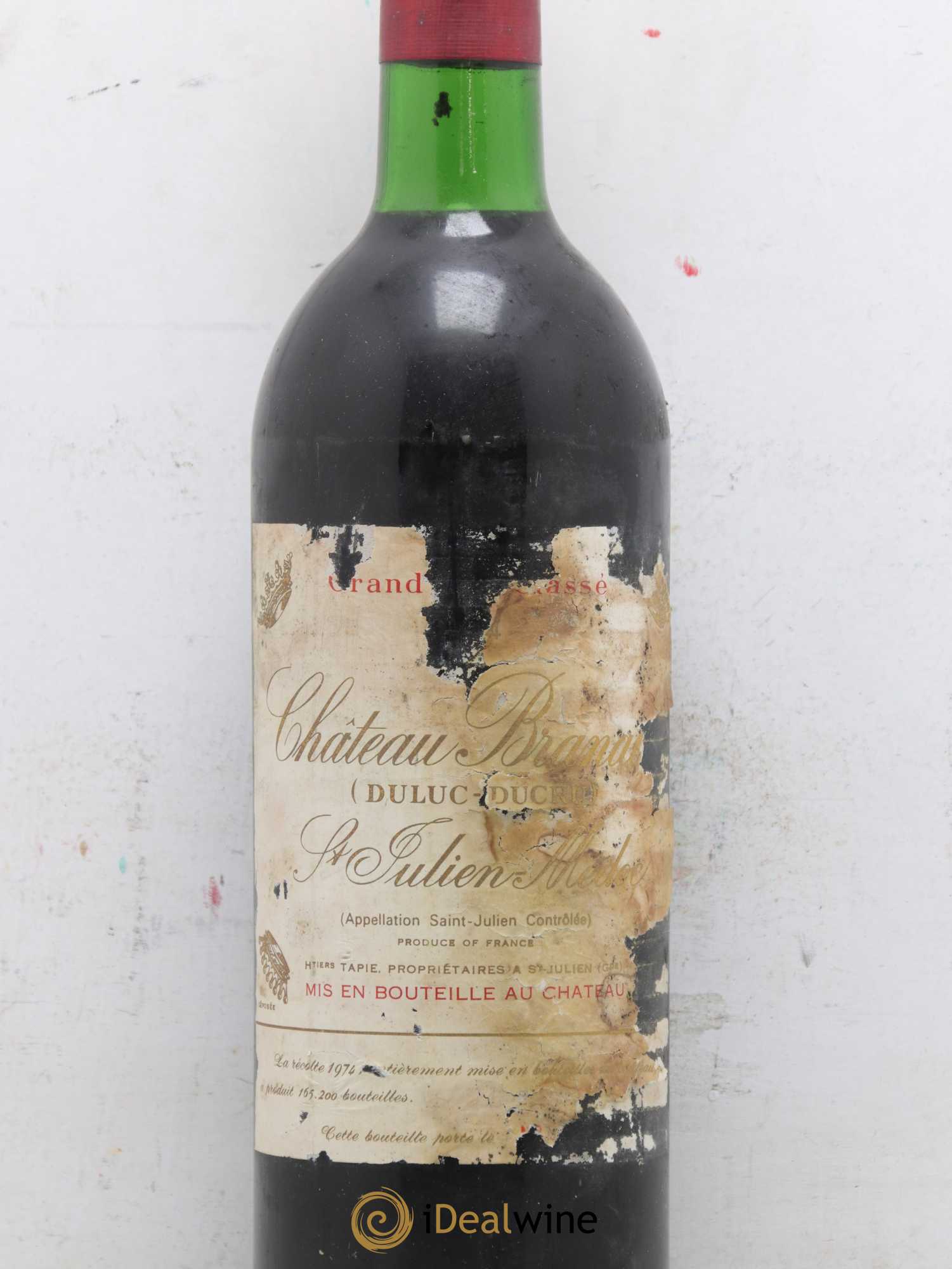 Château Branaire Ducru 4ème Grand Cru Classé 1974 - Lot de 1 bouteille - 1