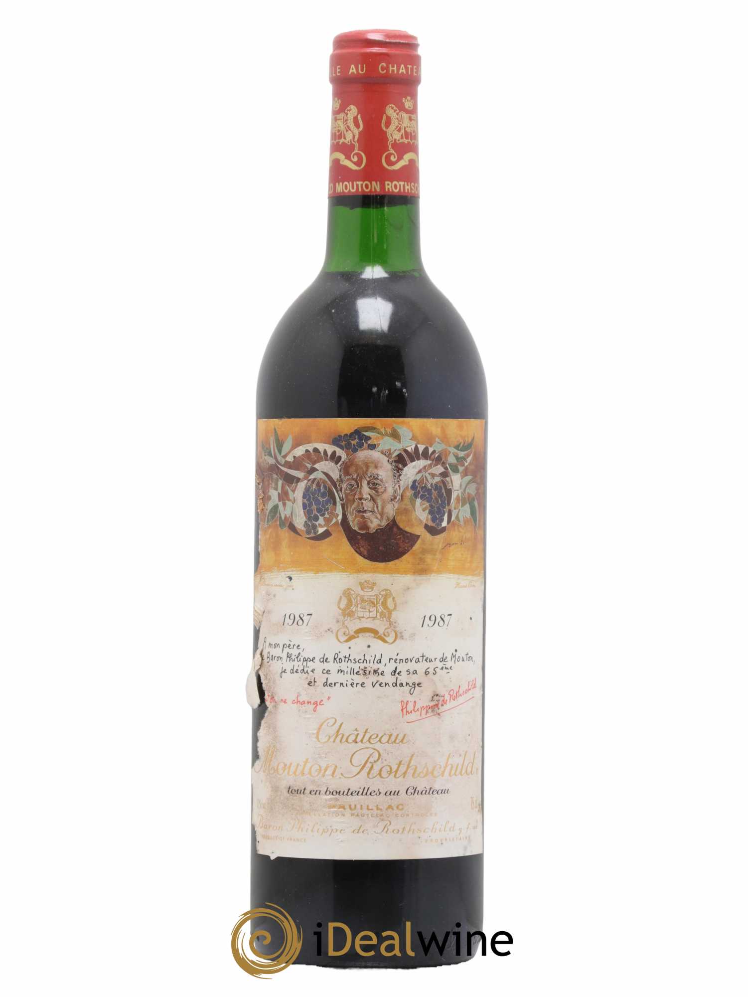 Château Mouton Rothschild 1er Grand Cru Classé 1987 - Lot de 1 bouteille - 0