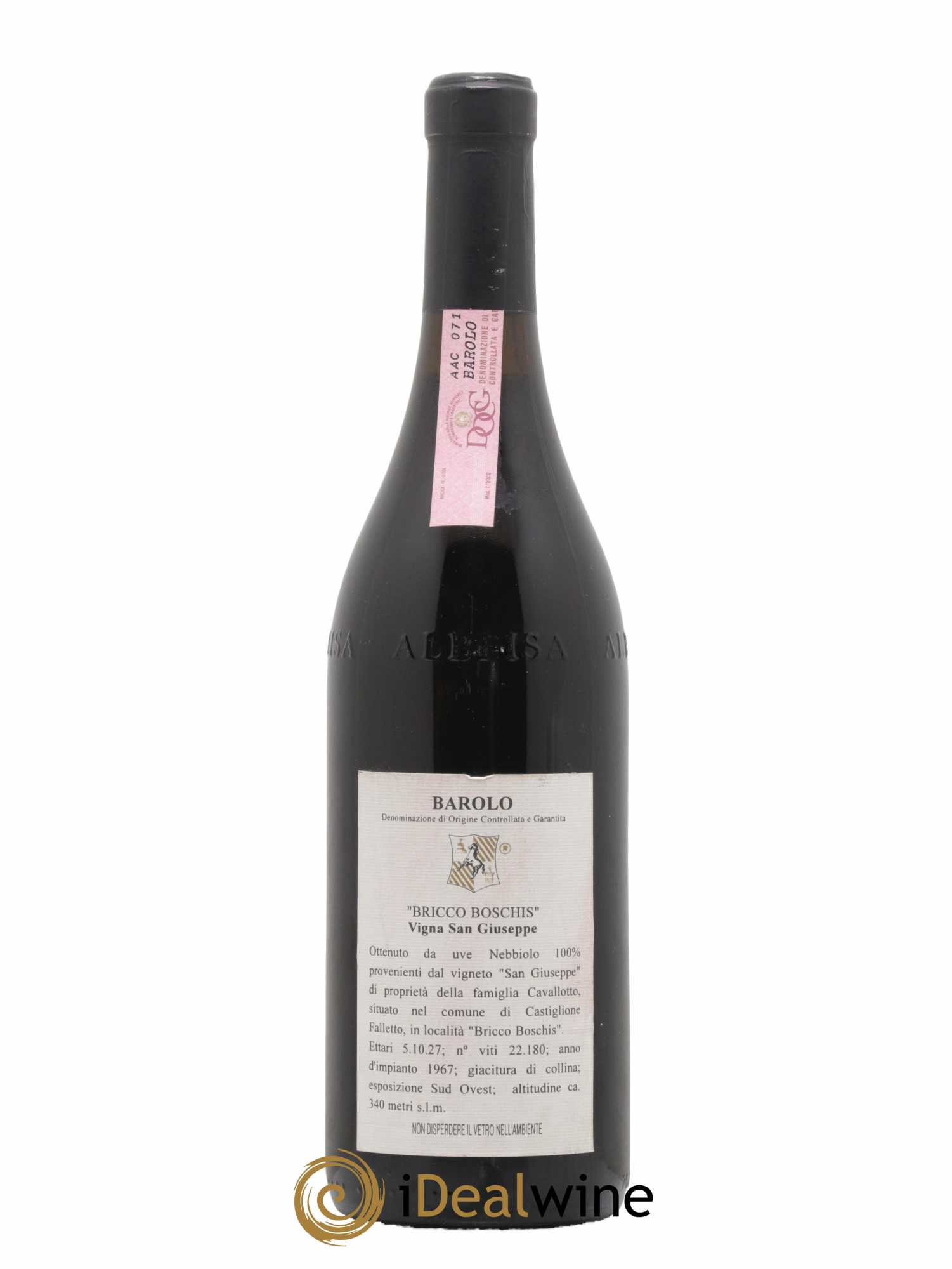 Barolo DOCG Riserva Bricco Boschis Vigna San Giuseppe Cavallotto Riserva 1990 - Posten von 1 Flasche - 1