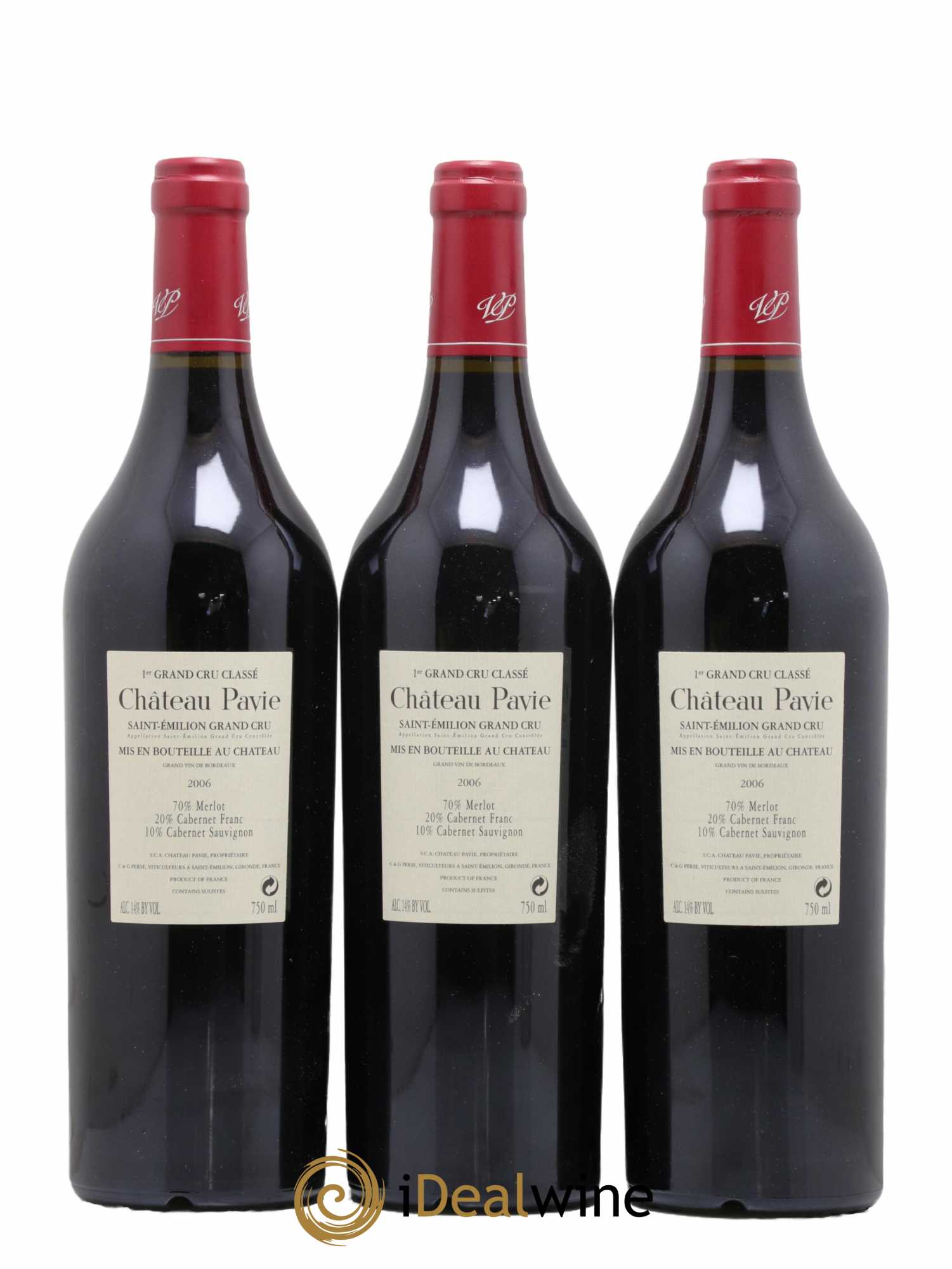 Château Pavie 1er Grand Cru Classé A 2006 - Lot de 3 bouteilles - 1