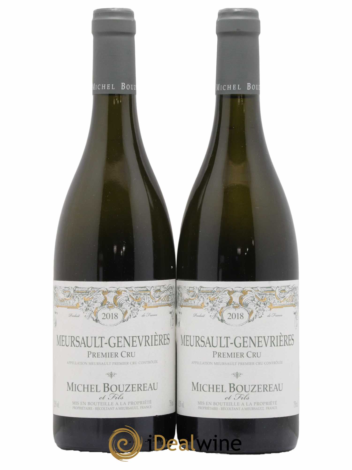 Meursault 1er Cru Les Genevrières Michel Bouzereau et Fils (Domaine) 2018 - Lot de 2 bouteilles - 0