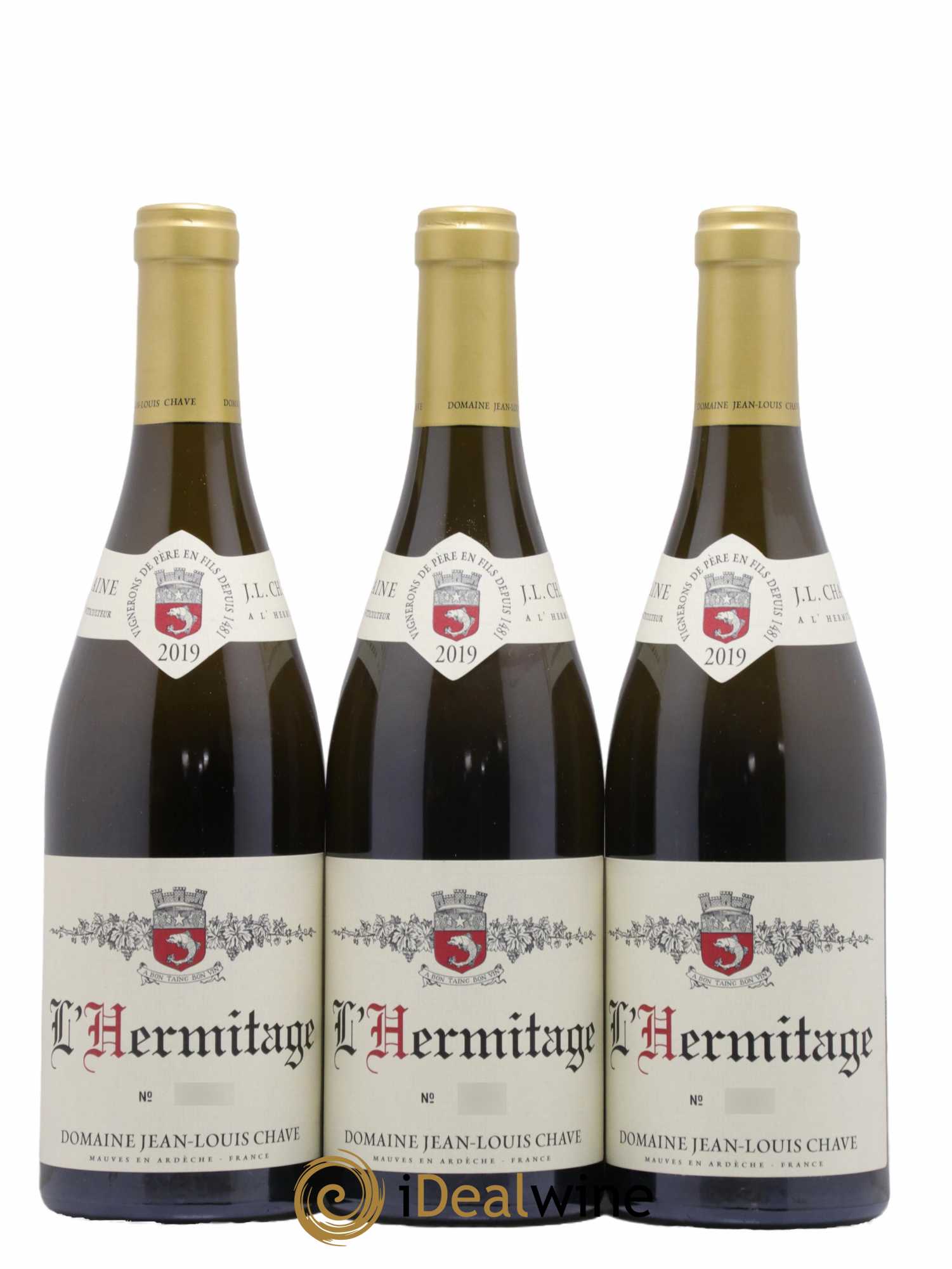 Hermitage Jean-Louis Chave 2019 - Lot de 3 bouteilles - 0
