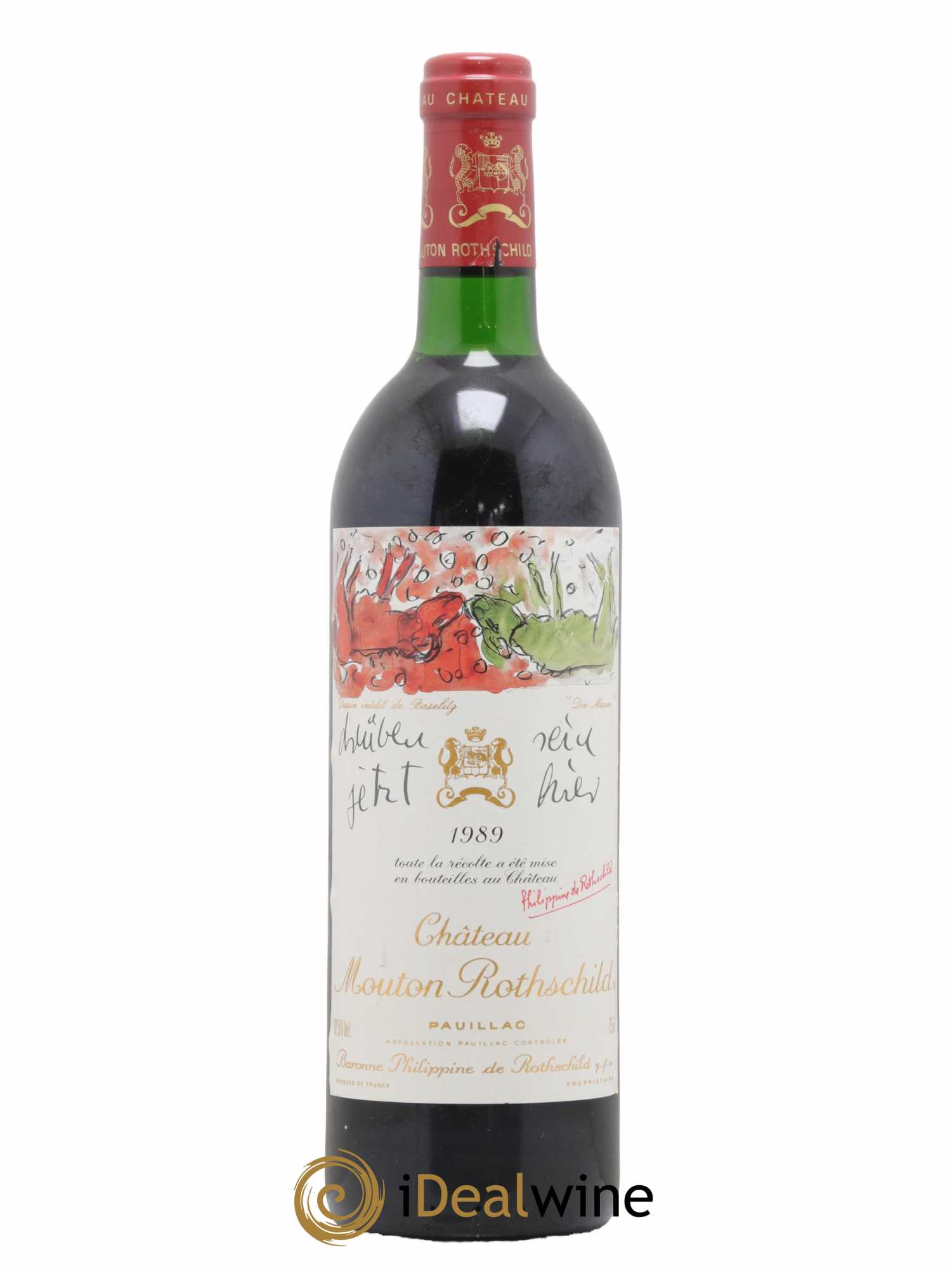 Château Mouton Rothschild 1er Grand Cru Classé 1989 - Lot de 1 bouteille - 0